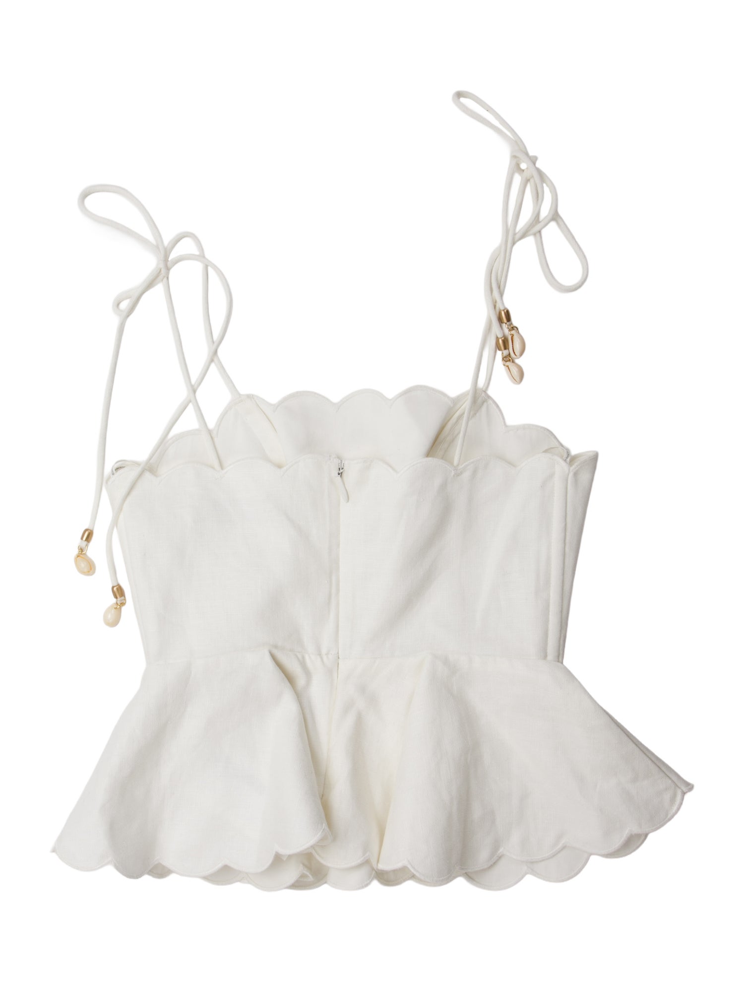 Zimmermann Linen Square Neckline Crop Top w/ Tags