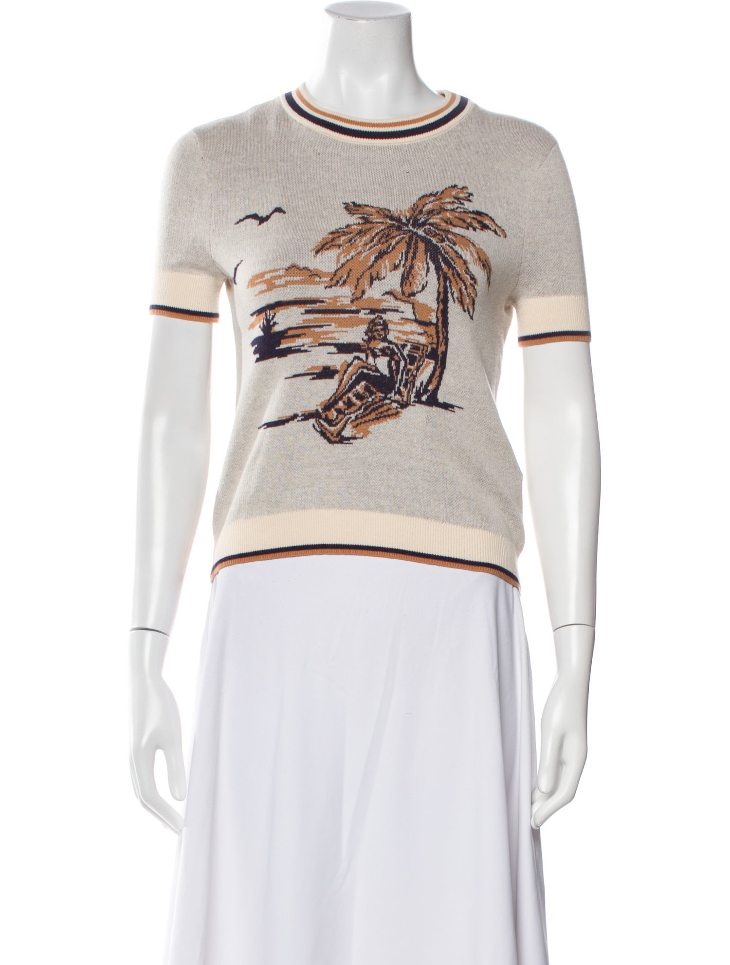 Zimmermann Graphic Print Crew Neck Sweater
