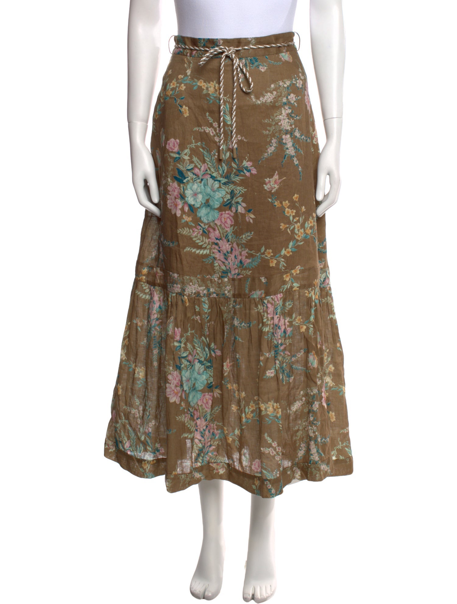 Zimmermann Linen Midi Length Skirt