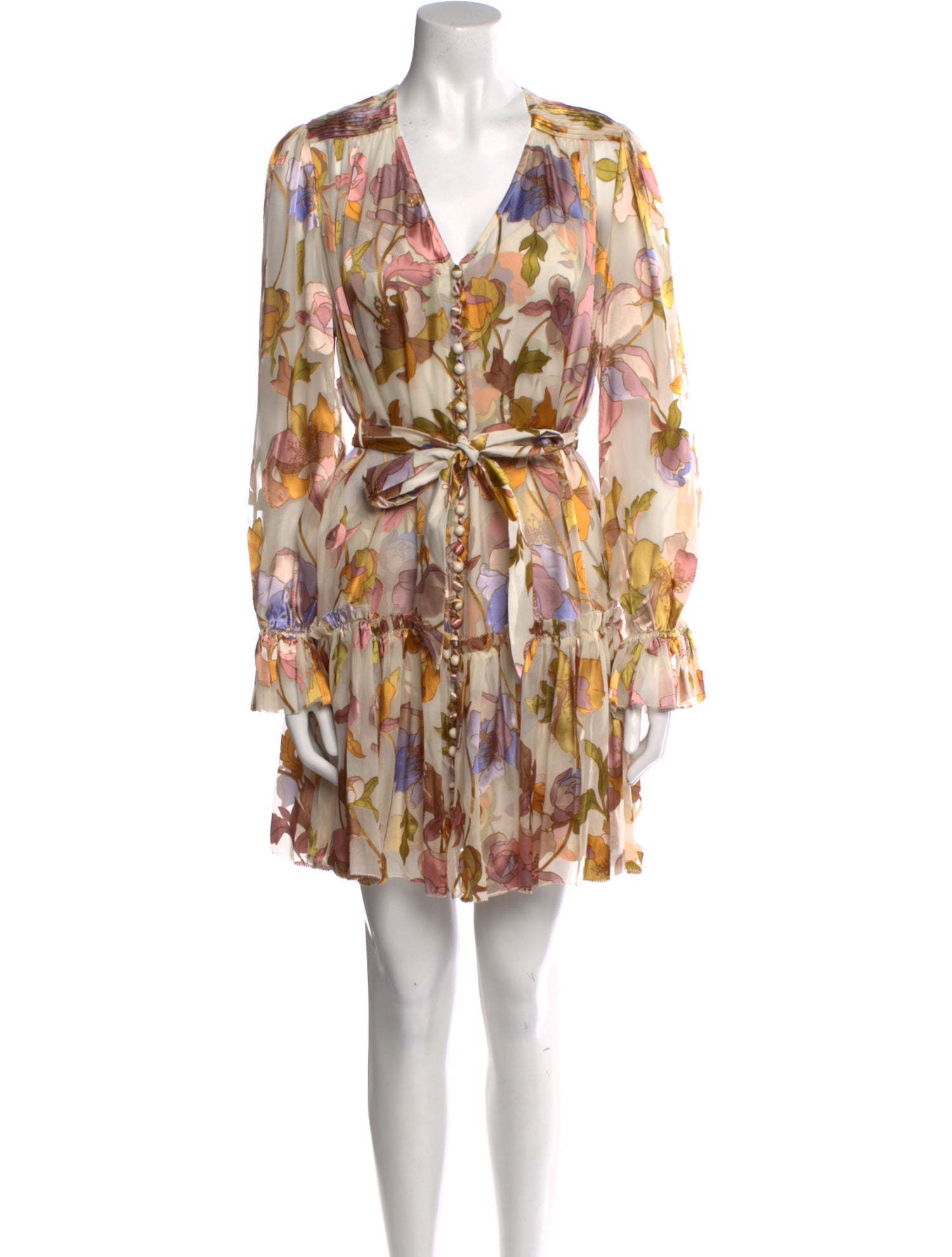 Zimmermann Floral Print Knee-Length Dress w/ Tags