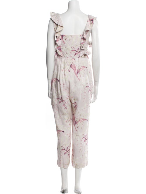 Zimmermann Linen Floral Print Jumpsuit
