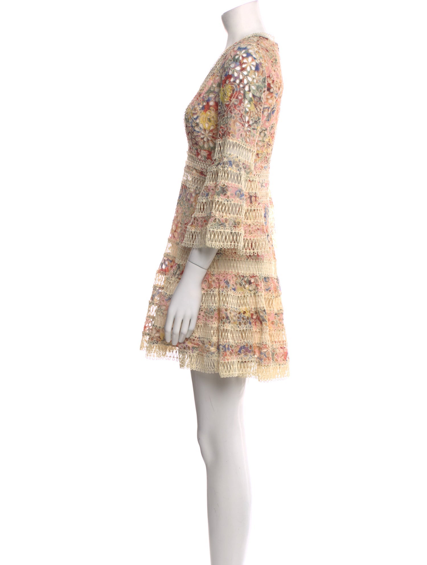 Zimmermann Lovelorn Floral Flutter Dress Mini Dress w/ Tags
