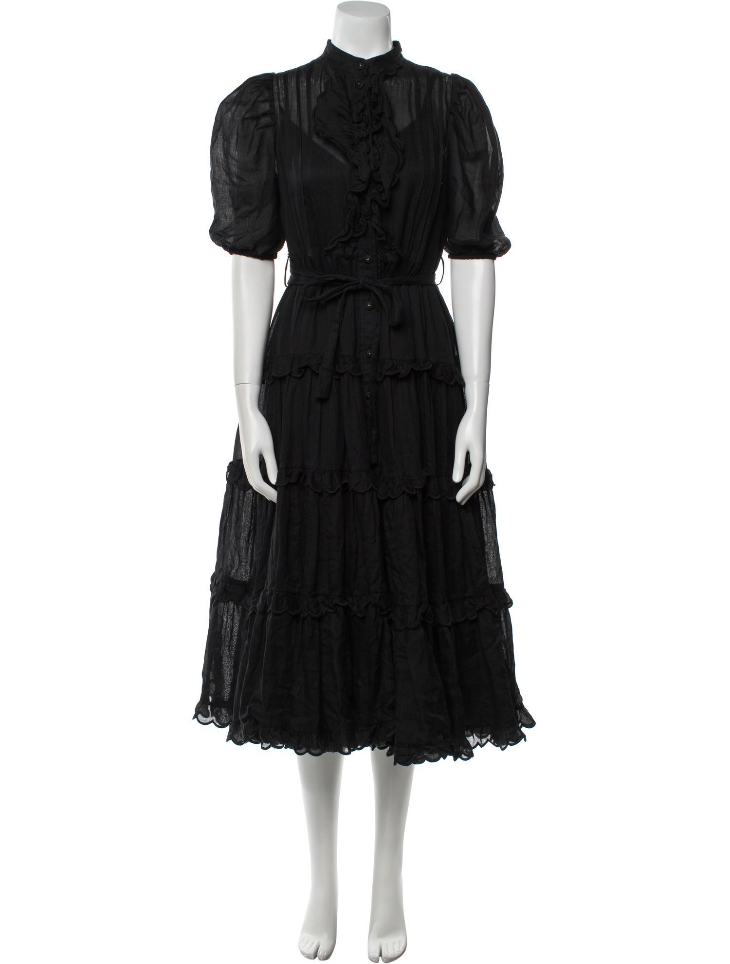 Zimmermann Mock Neck Midi Length Dress