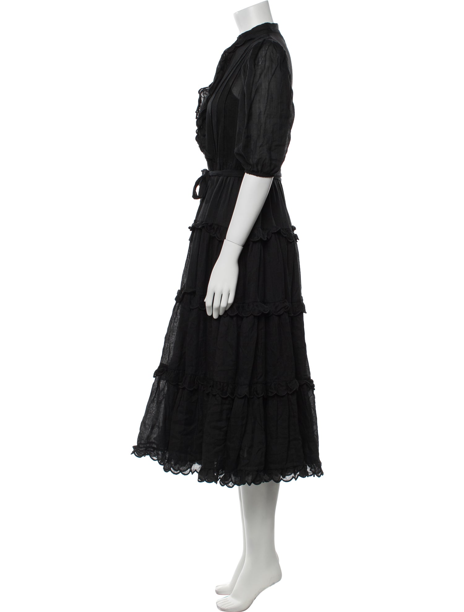 Zimmermann Mock Neck Midi Length Dress