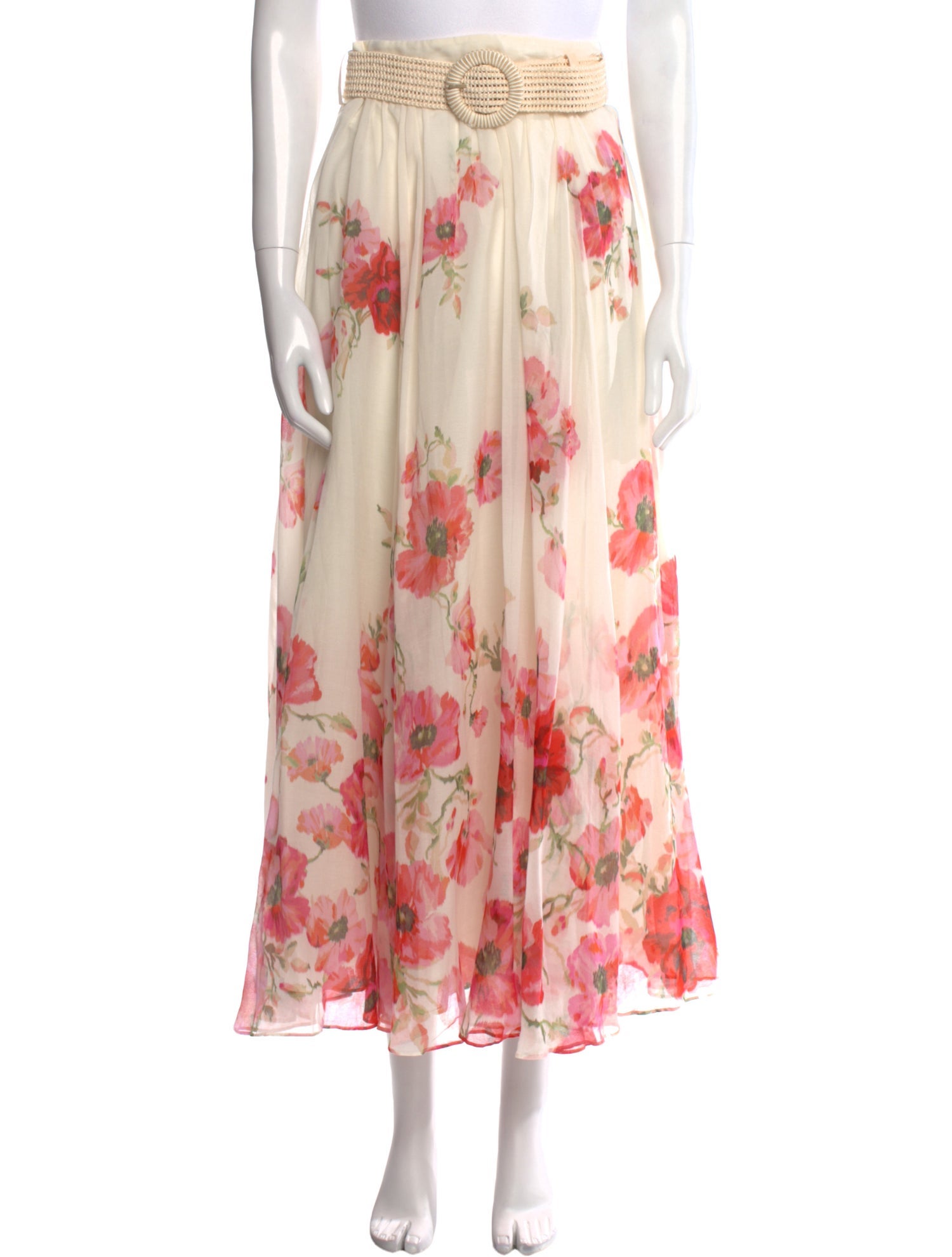 Zimmermann Floral Print Midi Length Skirt w/ Tags