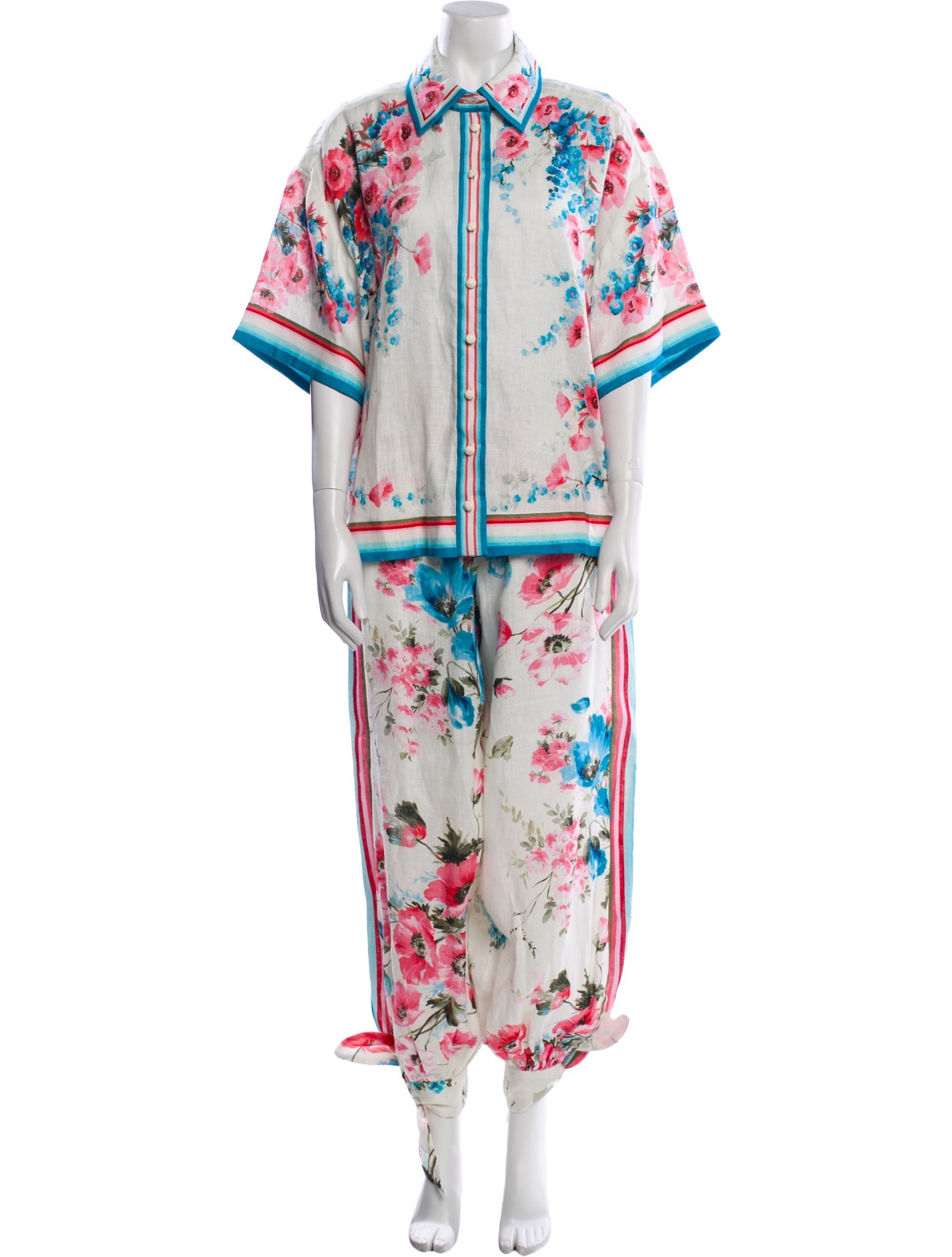 Zimmermann Linen Printed Pant Set