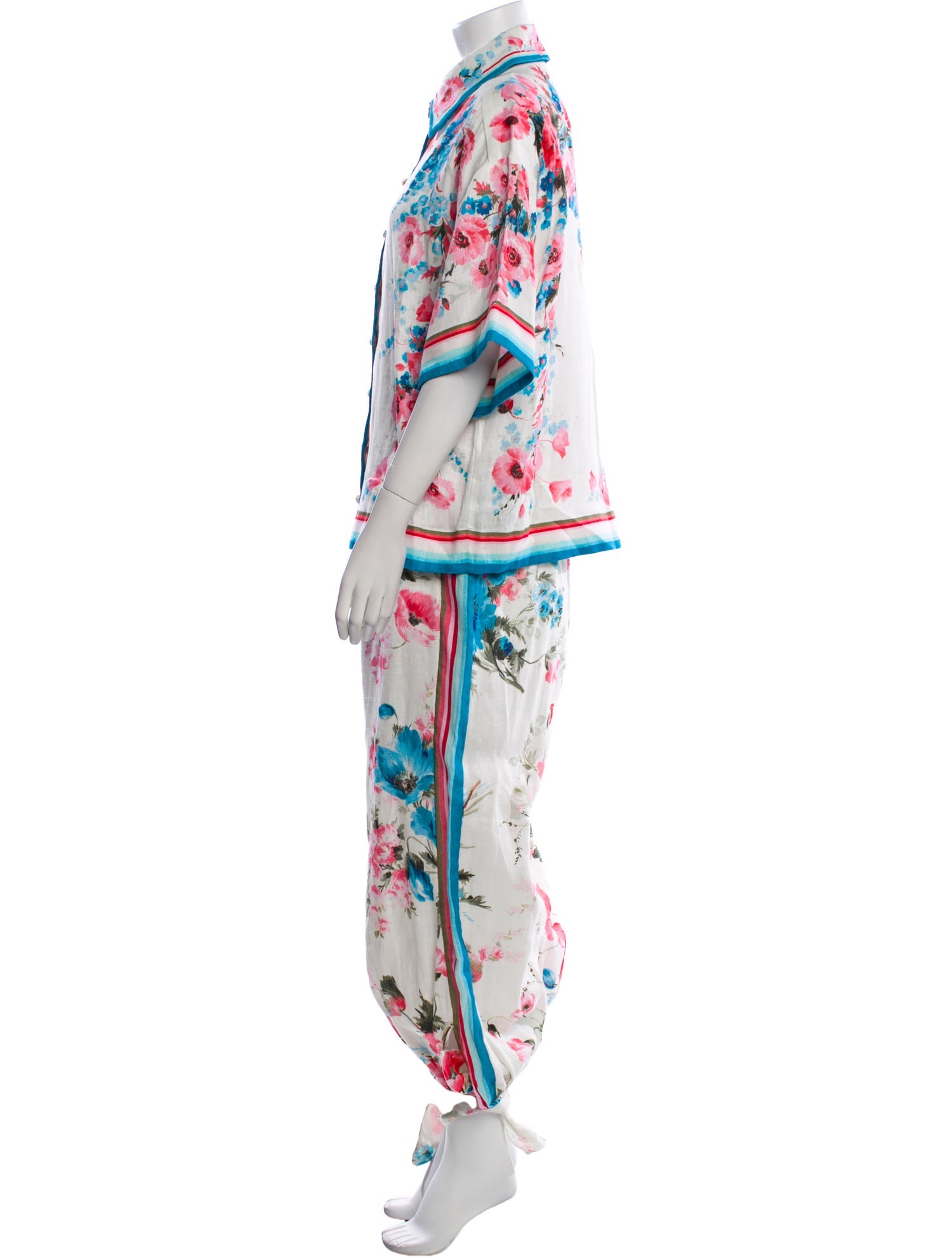 Zimmermann Linen Printed Pant Set