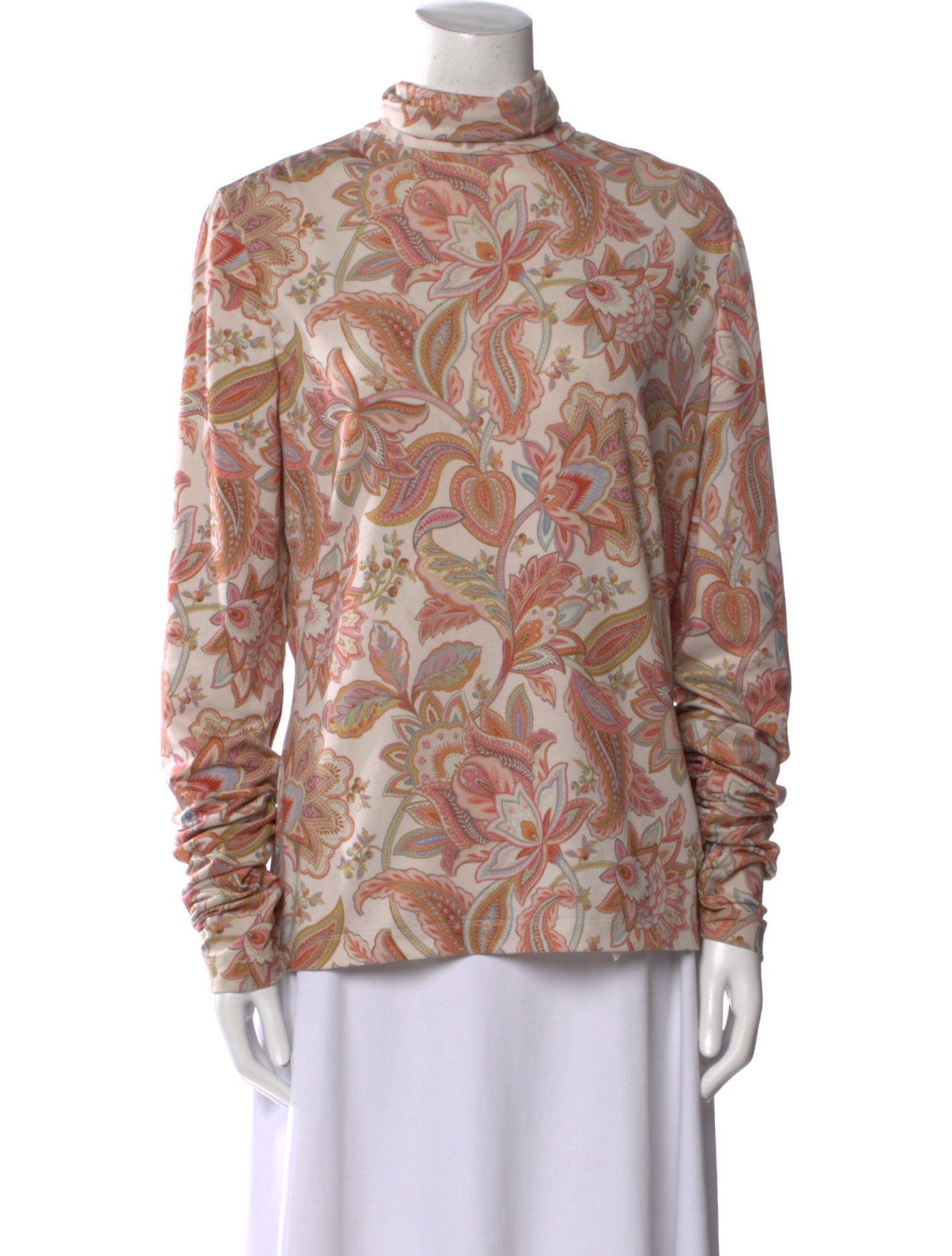 Zimmermann Printed Mock Neck Blouse