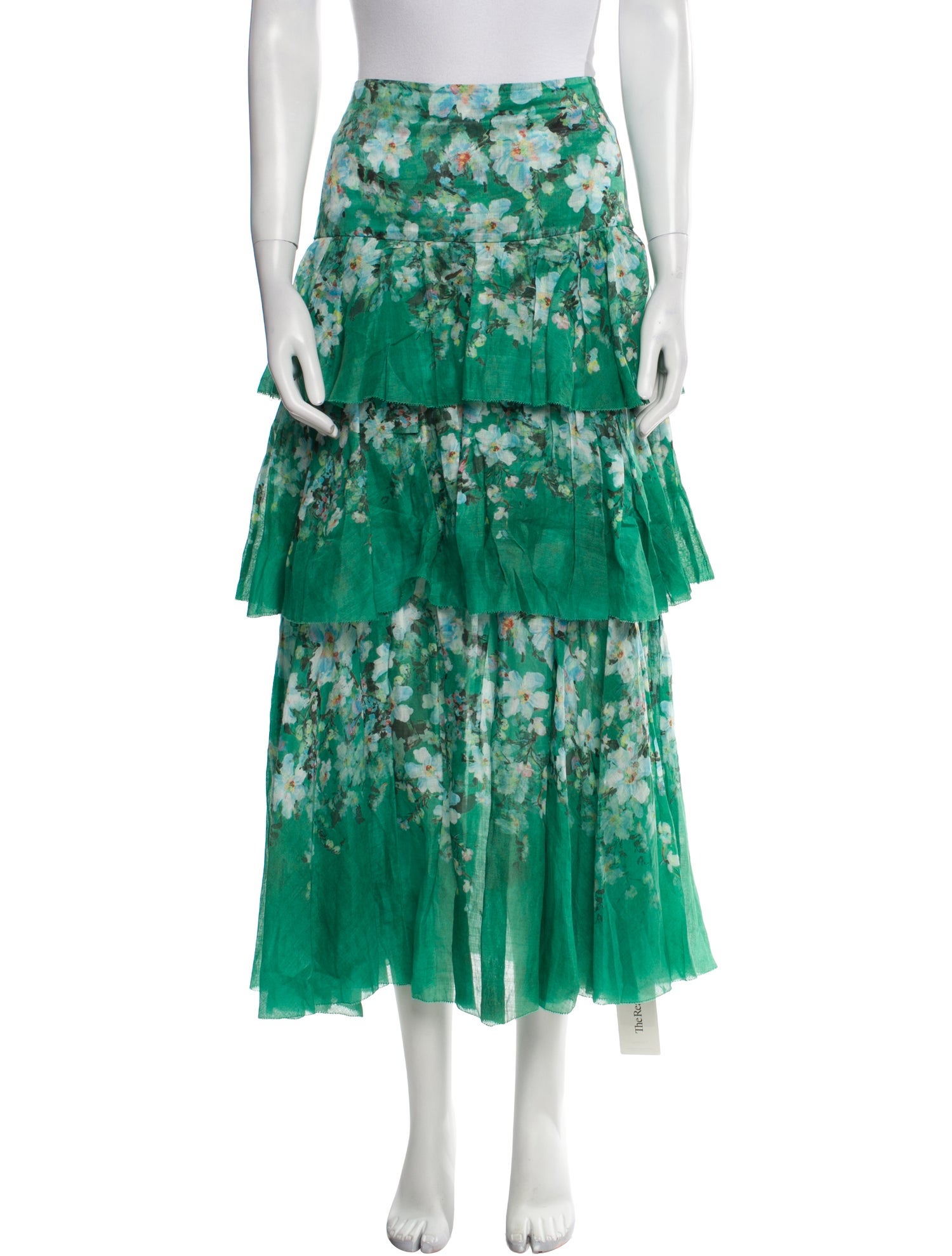 Zimmermann Floral Print Midi Length Skirt