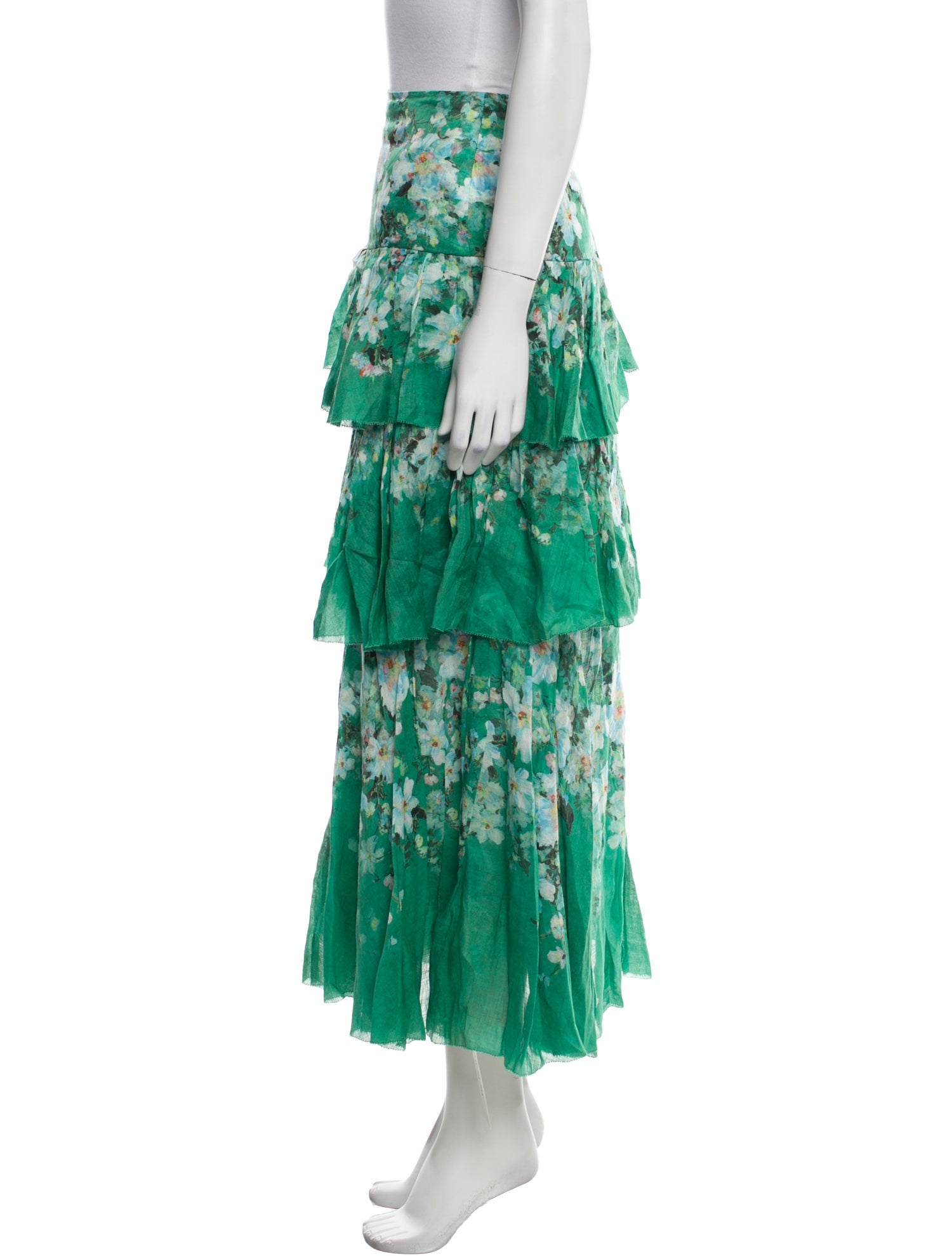 Zimmermann Floral Print Midi Length Skirt