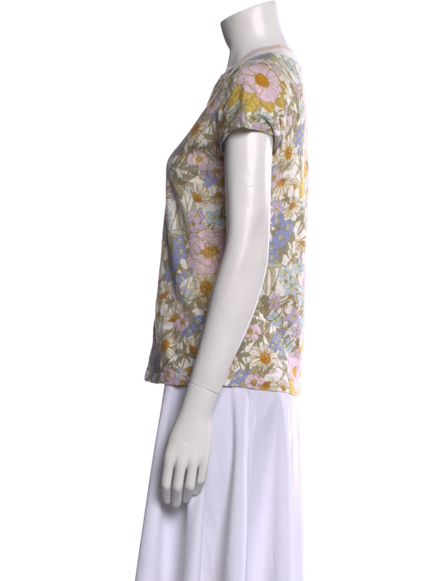Zimmermann Linen Floral Print T-Shirt