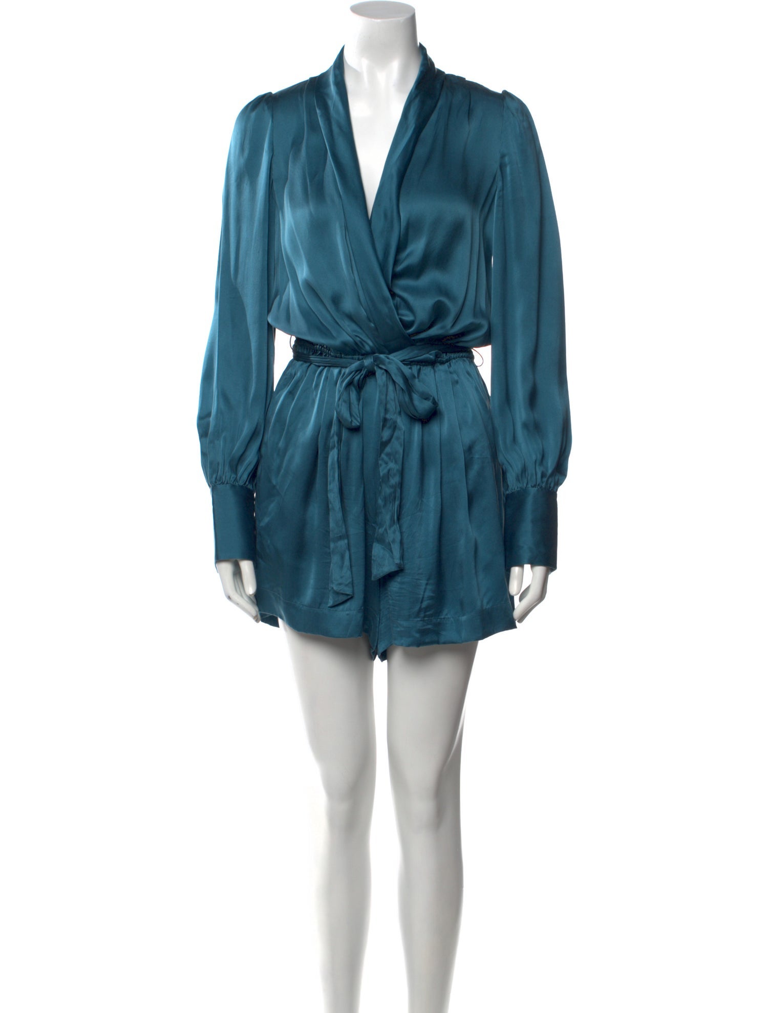 Zimmermann Silk Plunge Neckline Romper