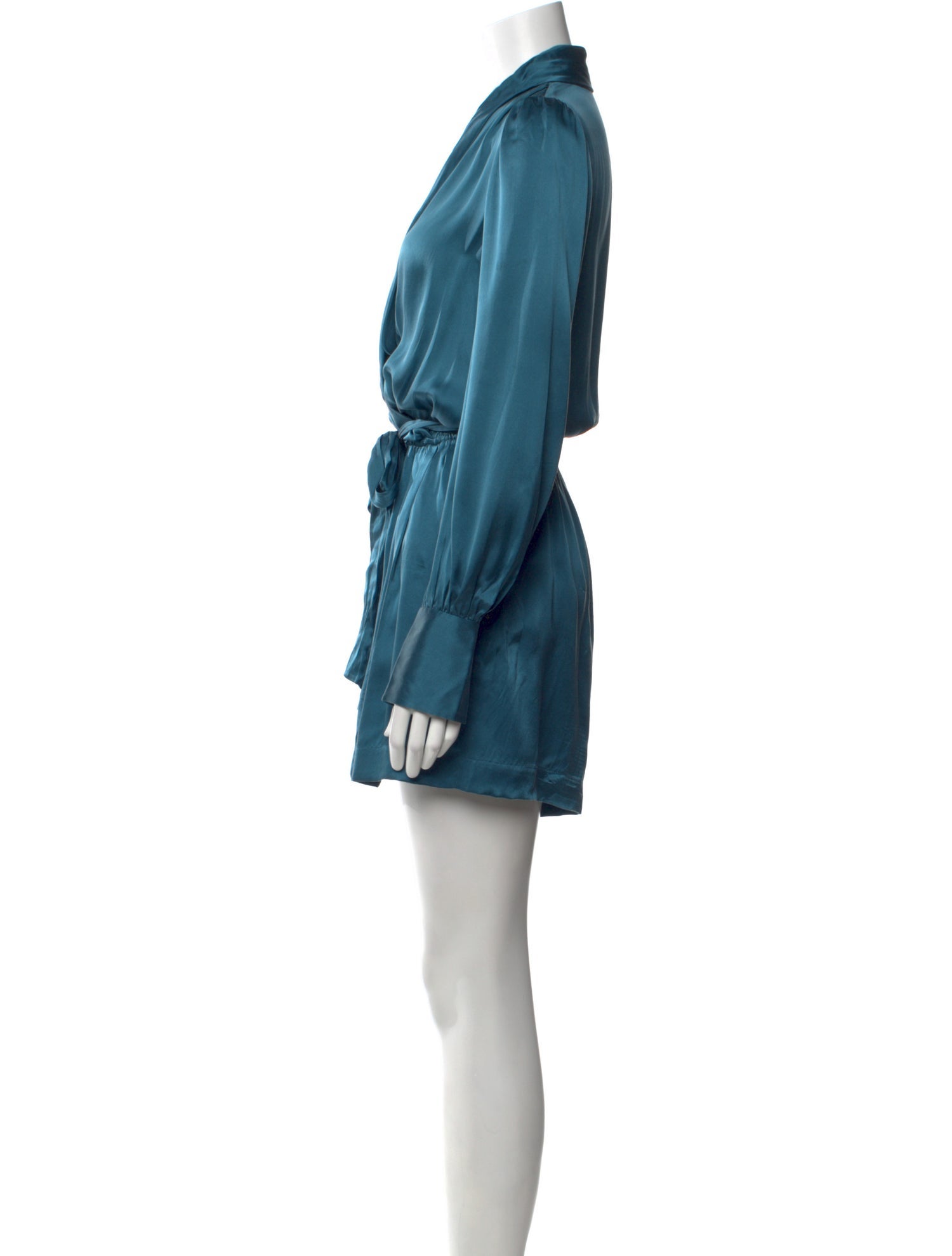 Zimmermann Silk Plunge Neckline Romper