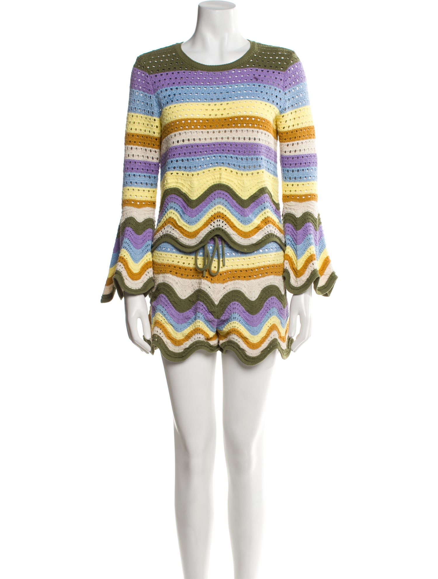 Zimmermann Raie Striped Short Set