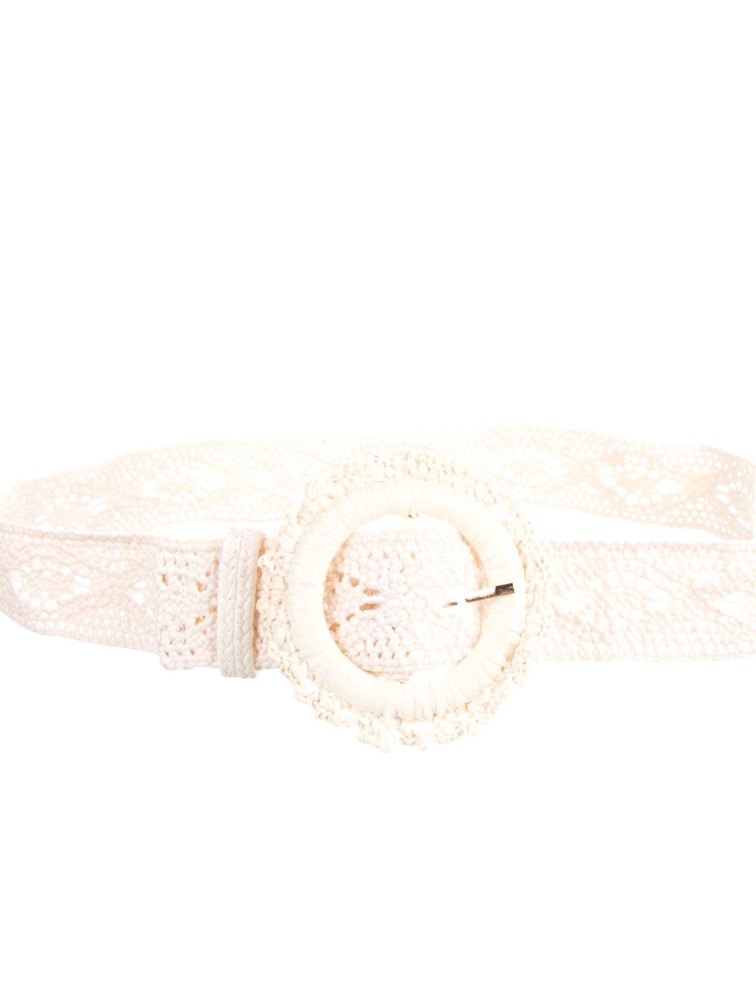 Zimmermann Raffia Crochet Trim Belt
