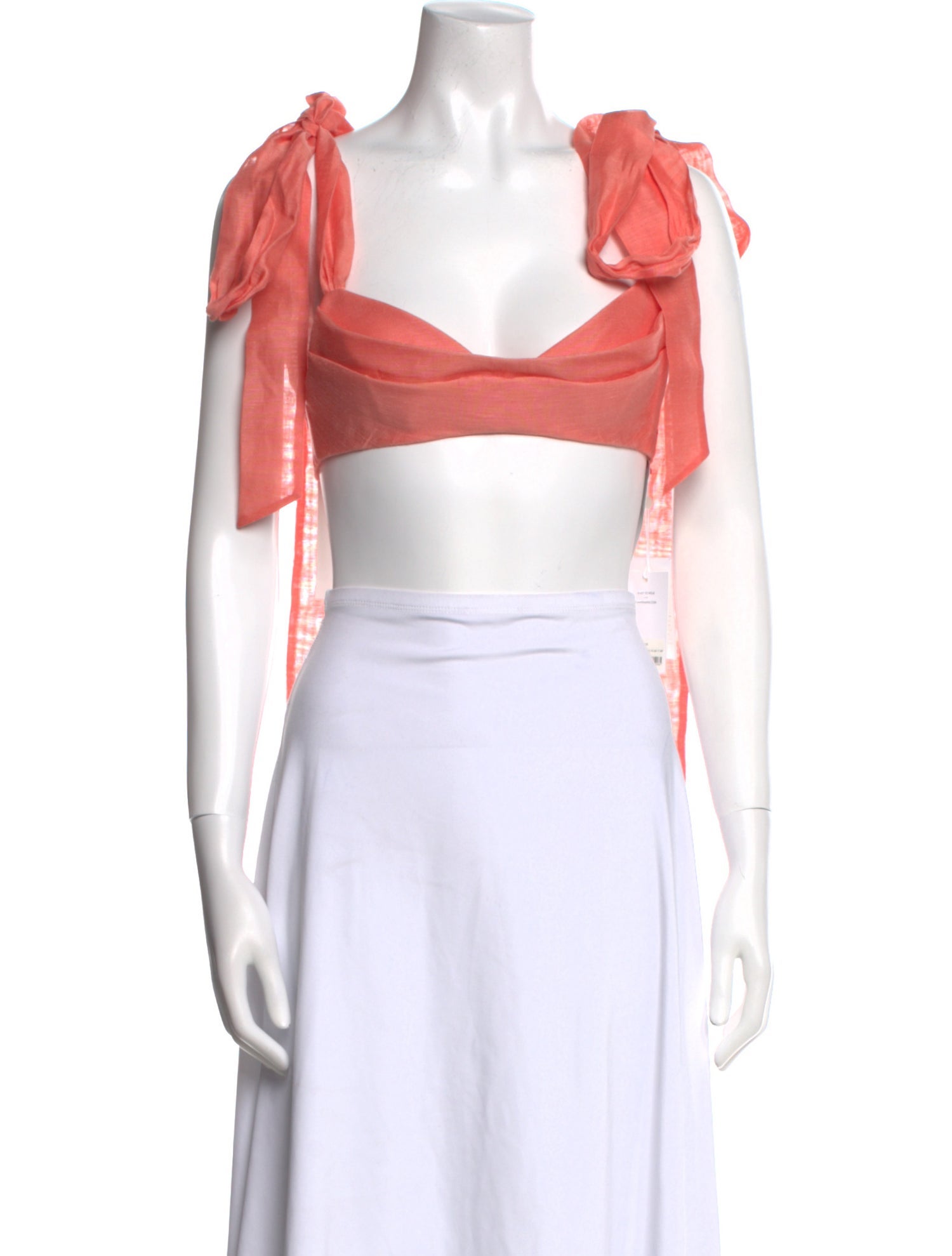 Zimmermann Linen Square Neckline Crop Top