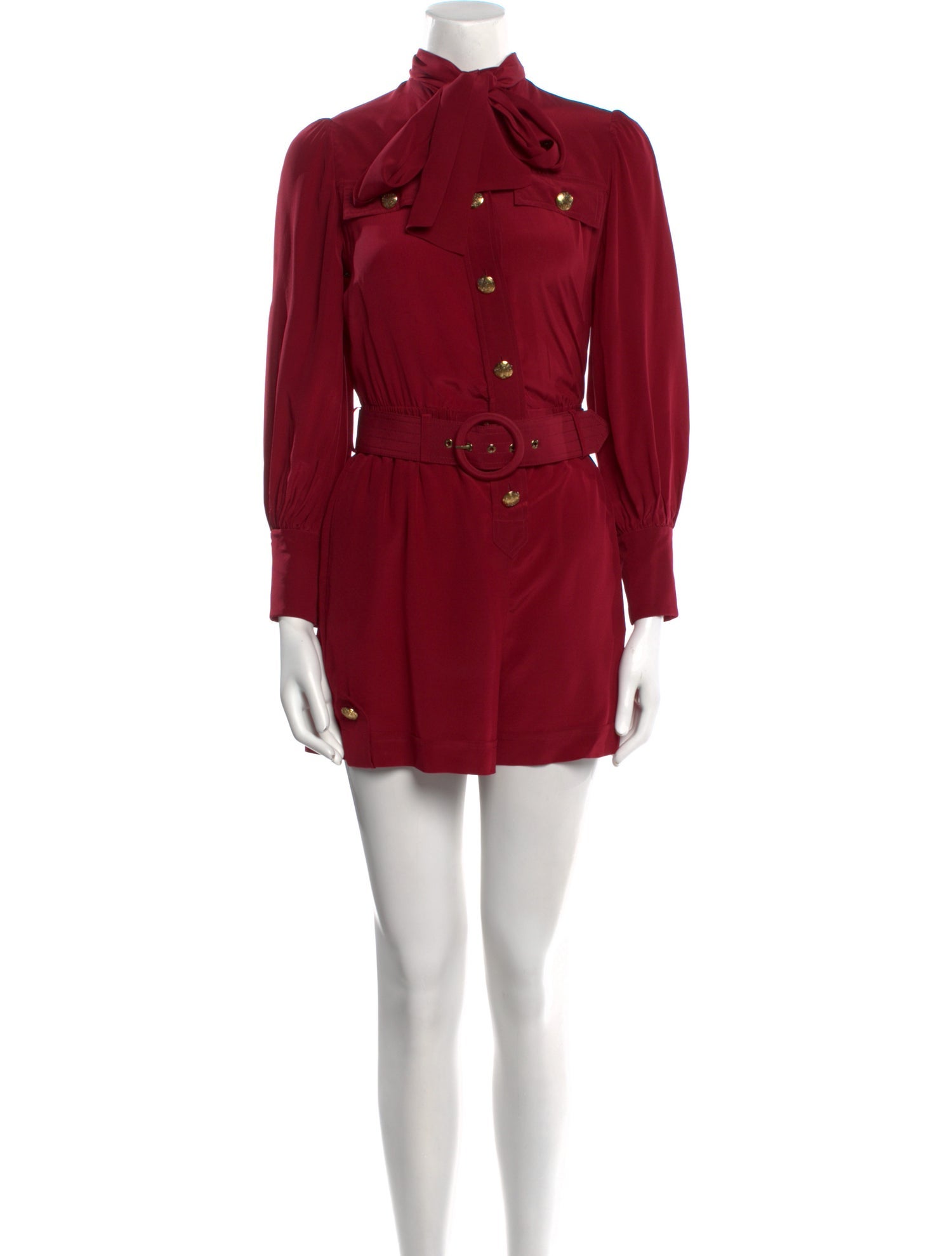 Zimmermann Silk Tie Neck Romper