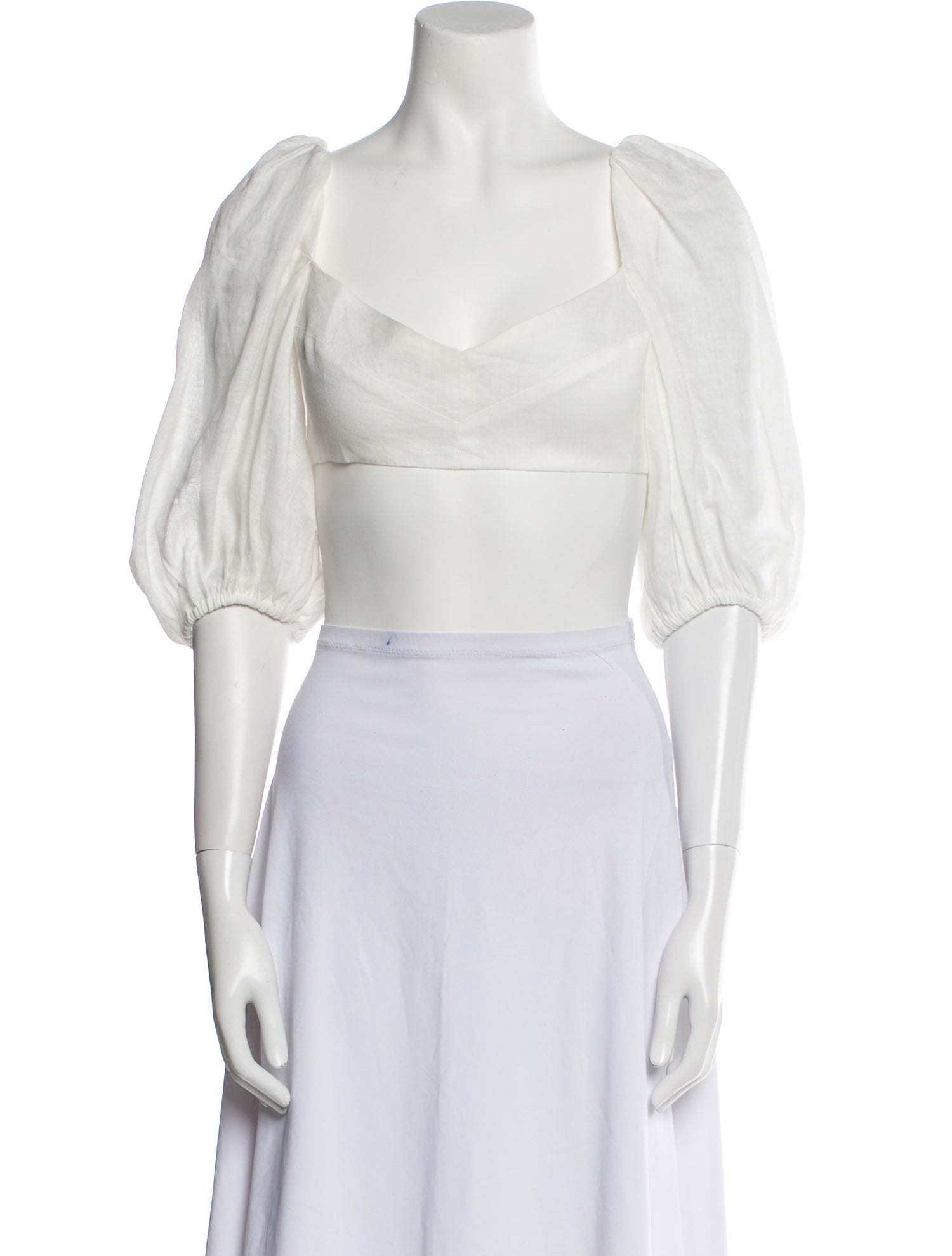 Zimmermann Linen V-Neck Crop Top
