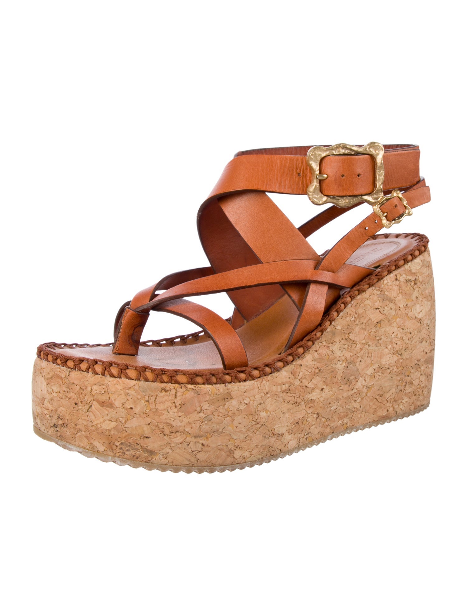 Zimmermann Leather Whipstitch Trim Espadrilles