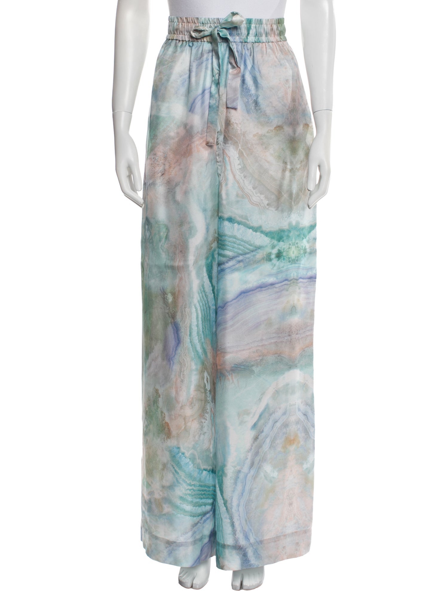 Zimmermann Silk Tie-Dye Print Sweatpants