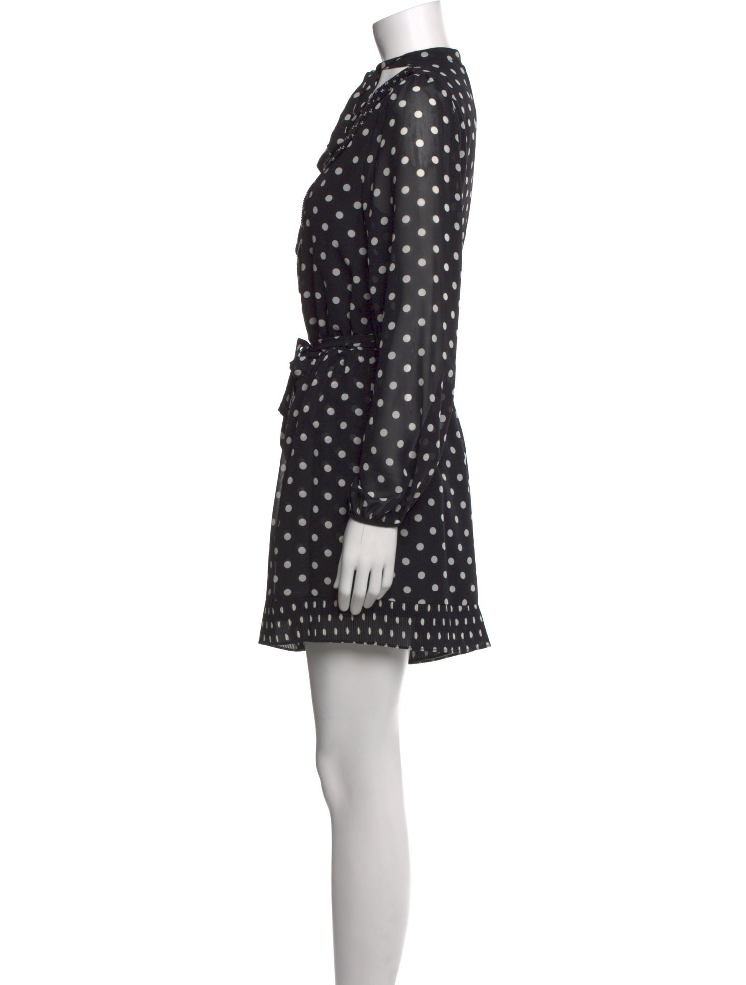 Zimmermann Polka Dot Print Tie Neck Romper