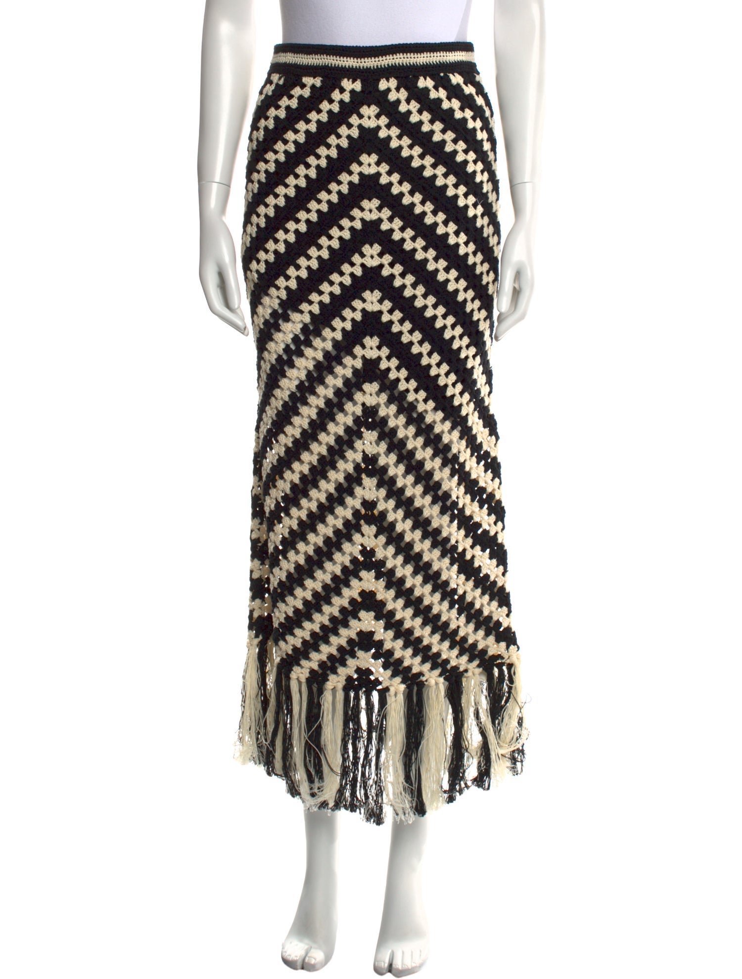 Zimmermann Striped Midi Length Skirt