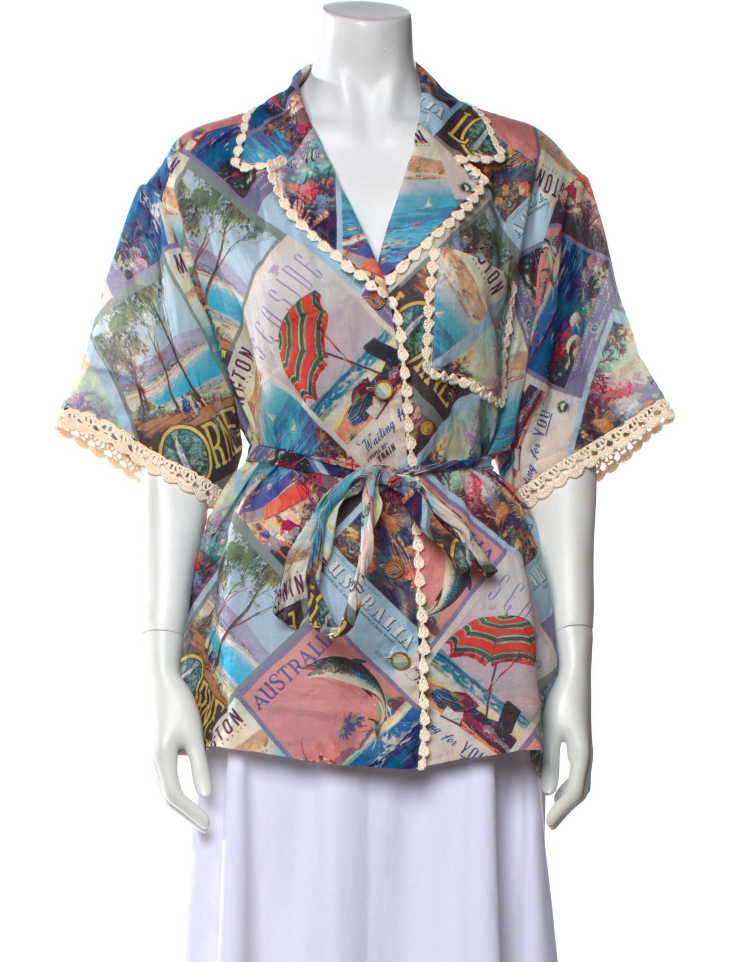 Zimmermann Printed V-Neck Blouse