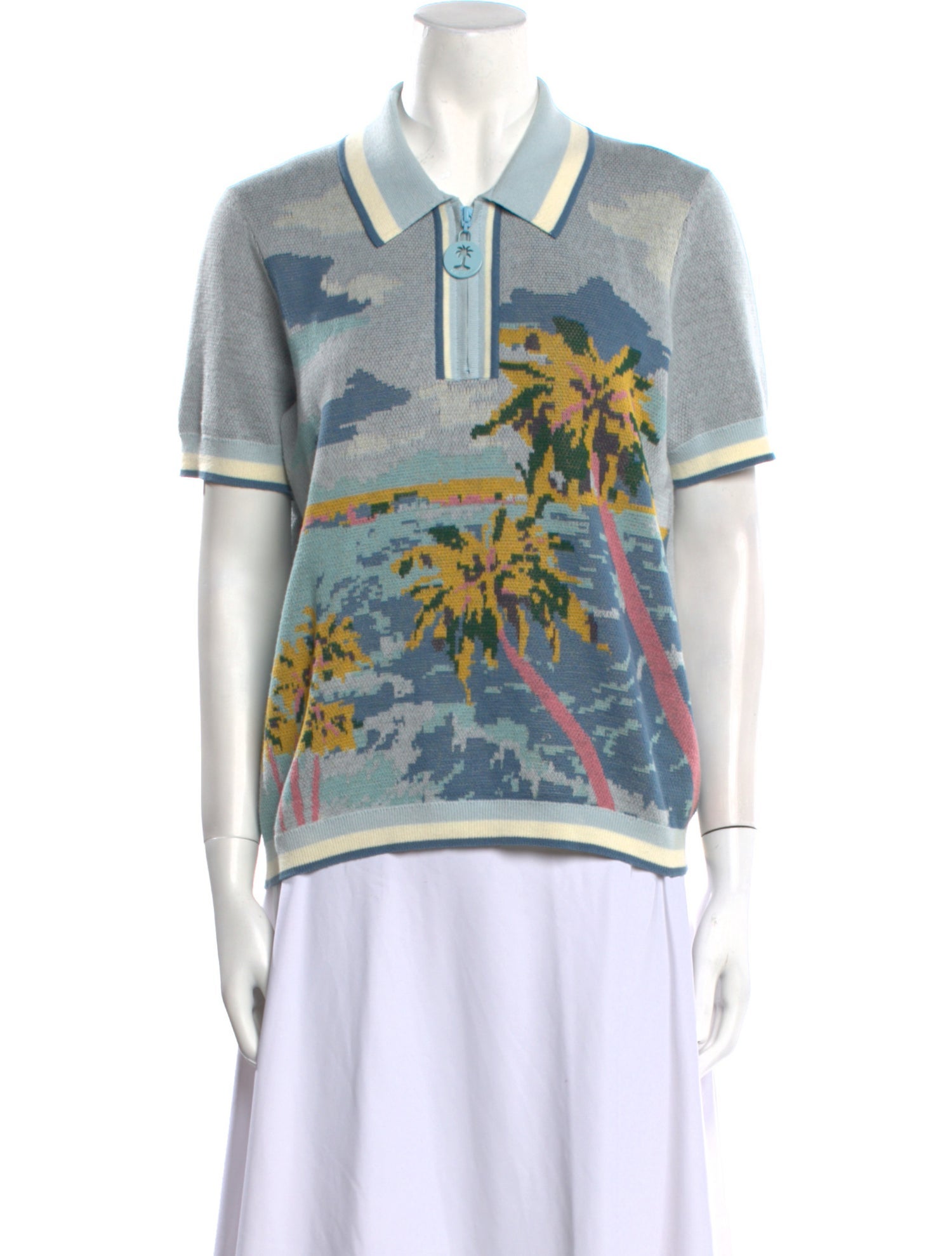 Zimmermann Printed V-Neck Sweater