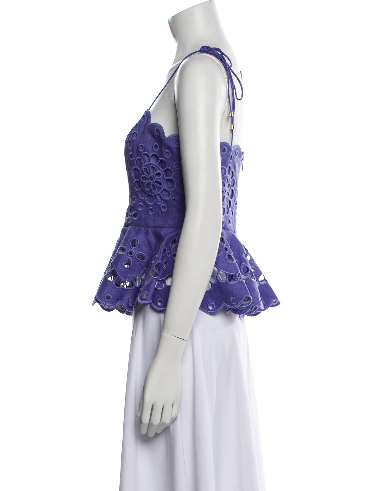 Zimmermann Pop Linen Crop Top