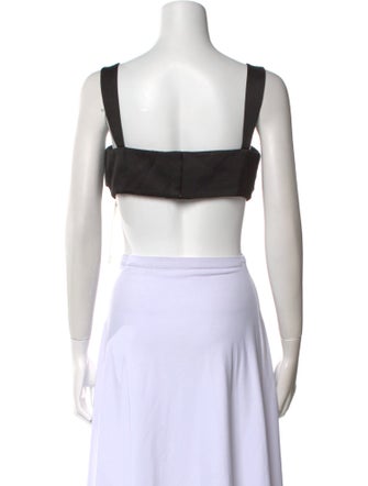 Zimmermann Square Neckline Sleeveless Crop Top