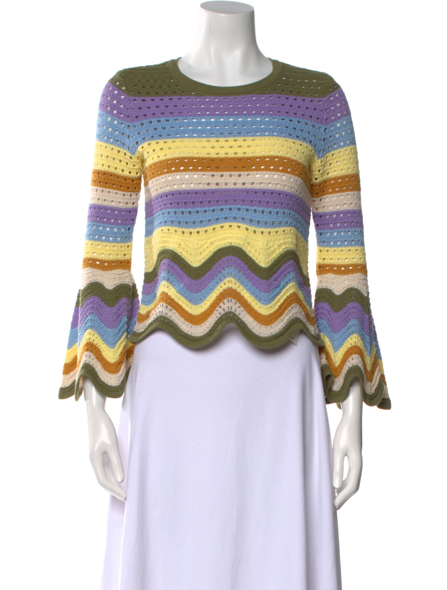Zimmermann Striped Crew Neck Sweater