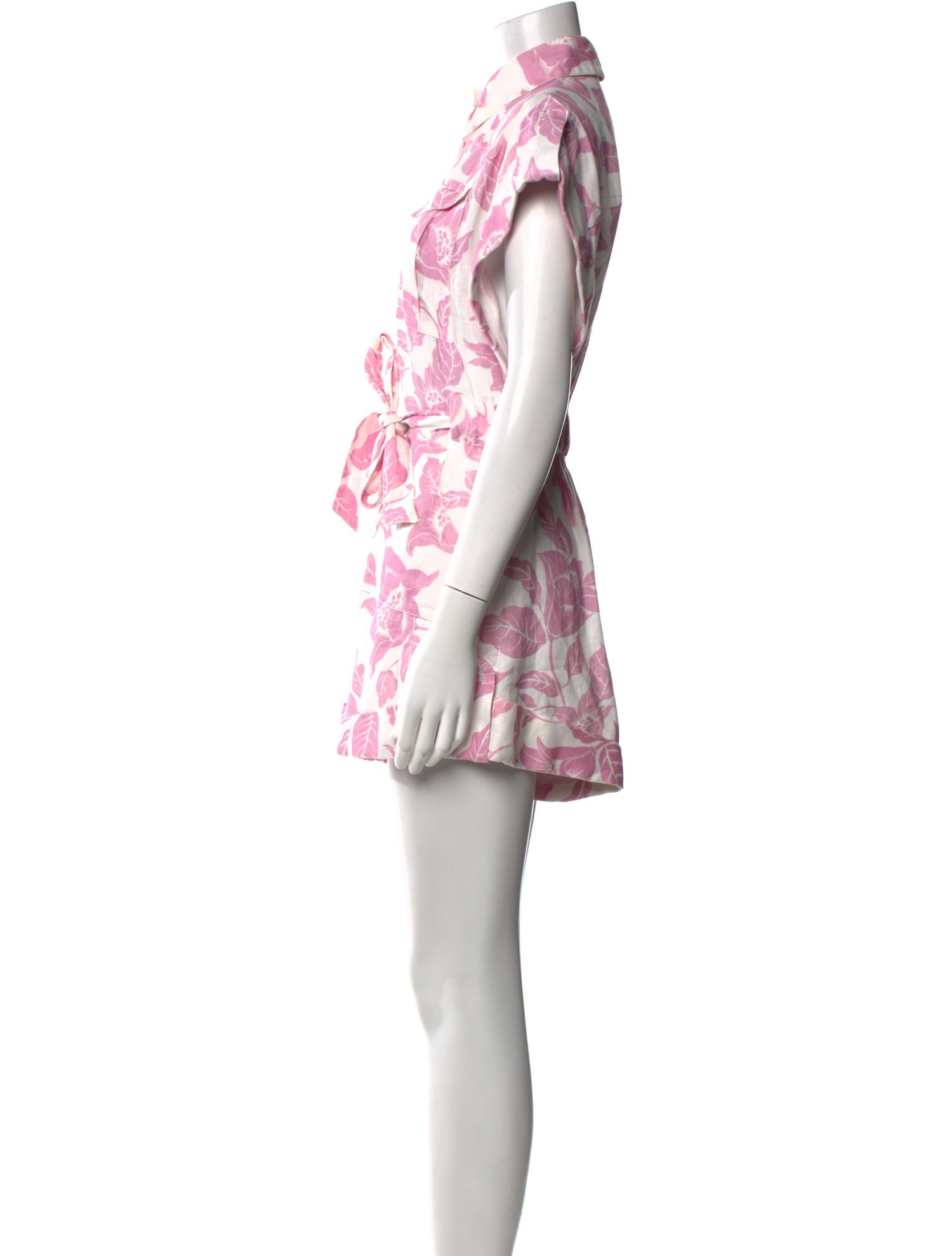 Zimmermann Linen Floral Print Romper