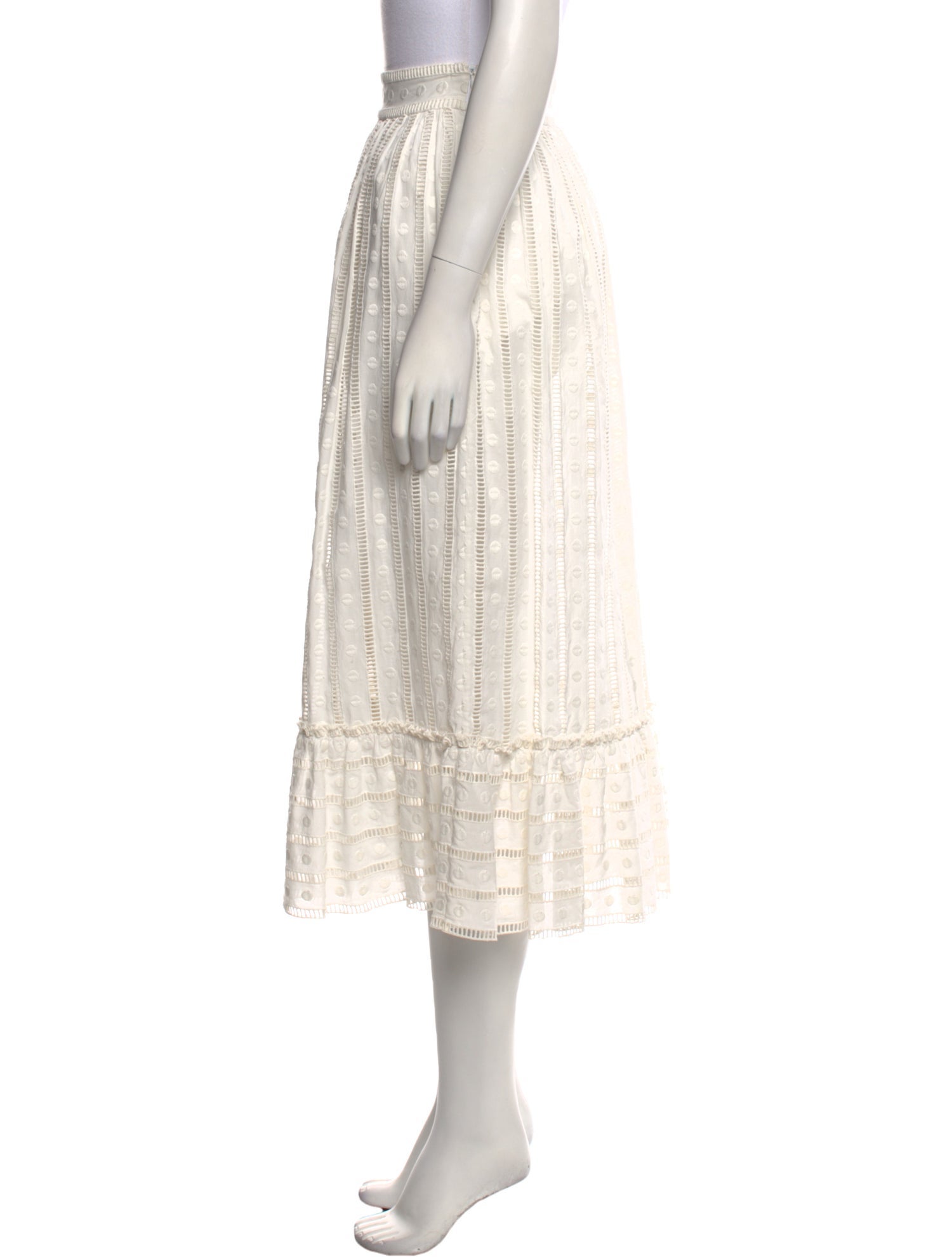 Zimmermann Ruffle Embellishment Midi Length Skirt