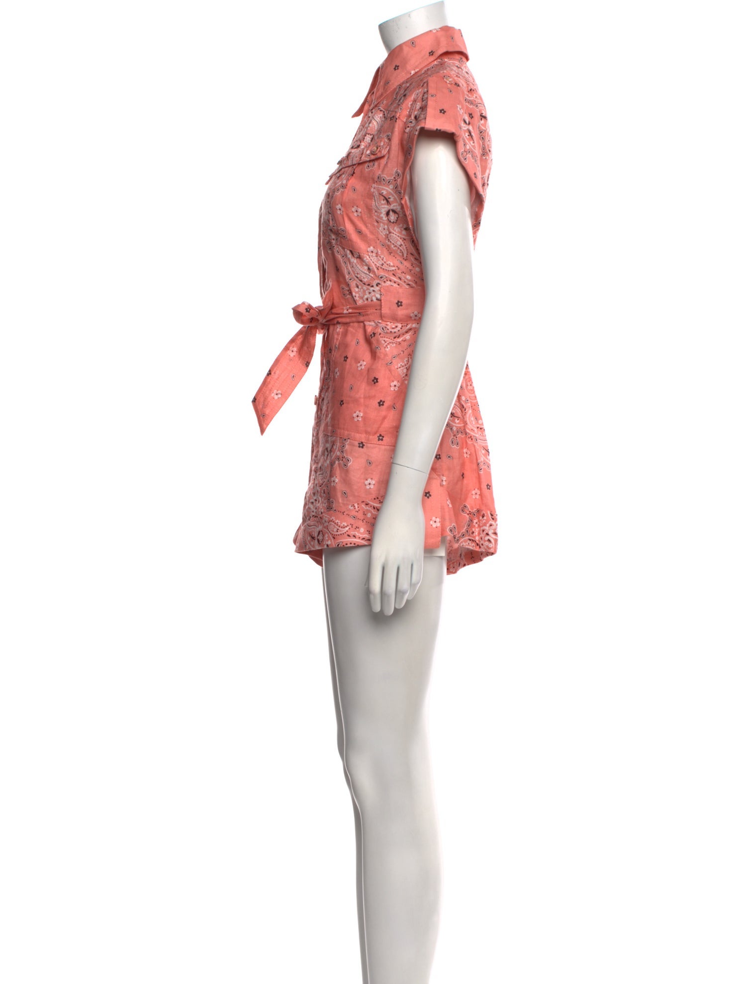 Zimmermann Linen Paisley Print Romper