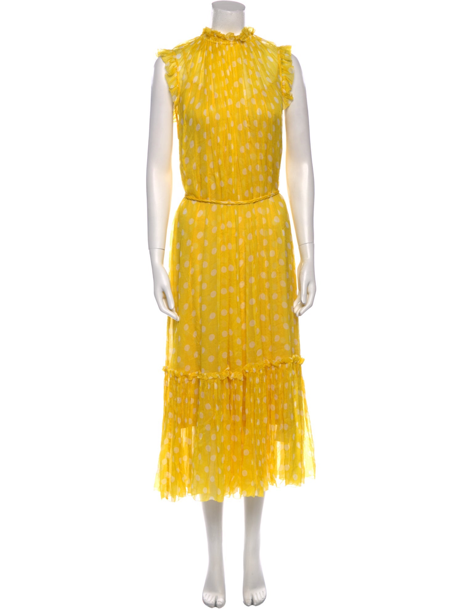 Zimmermann Polka Dot Print Midi Length Dress