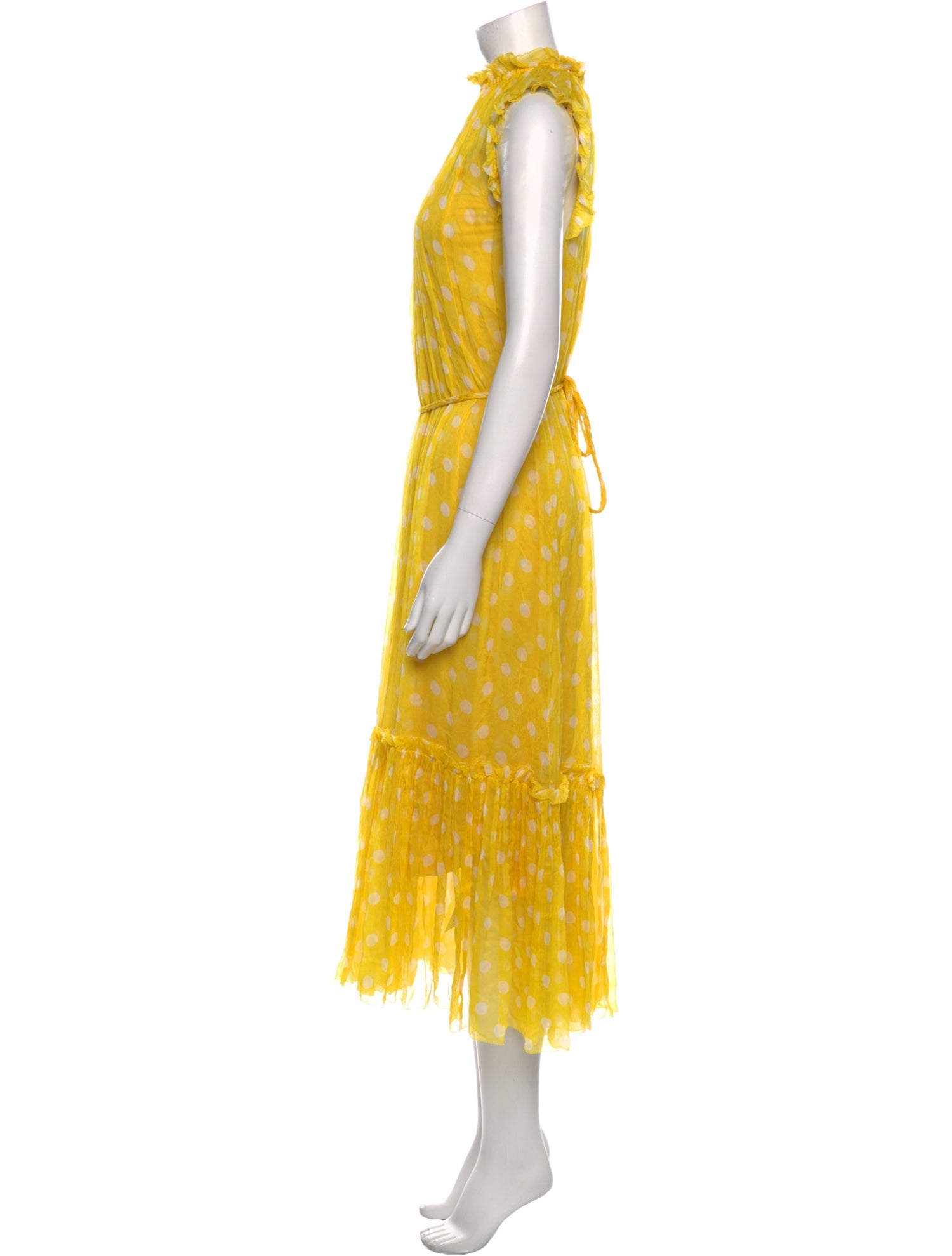 Zimmermann Polka Dot Print Midi Length Dress