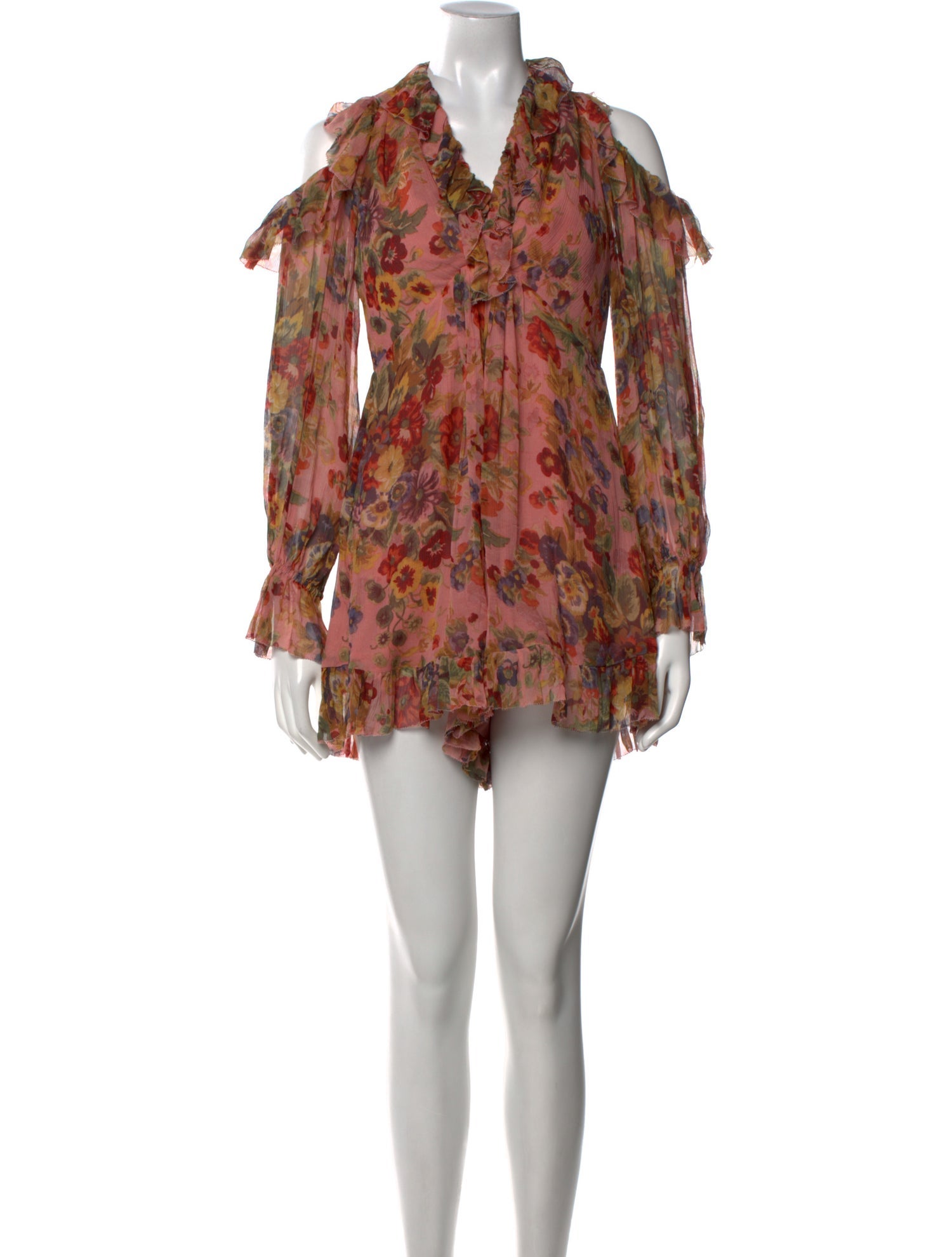 Zimmermann Silk Floral Print Romper