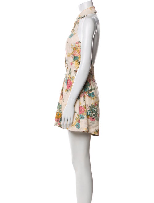Zimmermann Linen Floral Print Romper