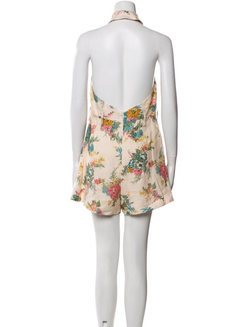 Zimmermann Linen Floral Print Romper