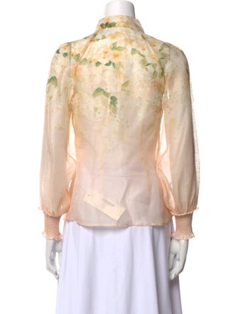 Zimmermann Linen Long Sleeve Button-Up Top