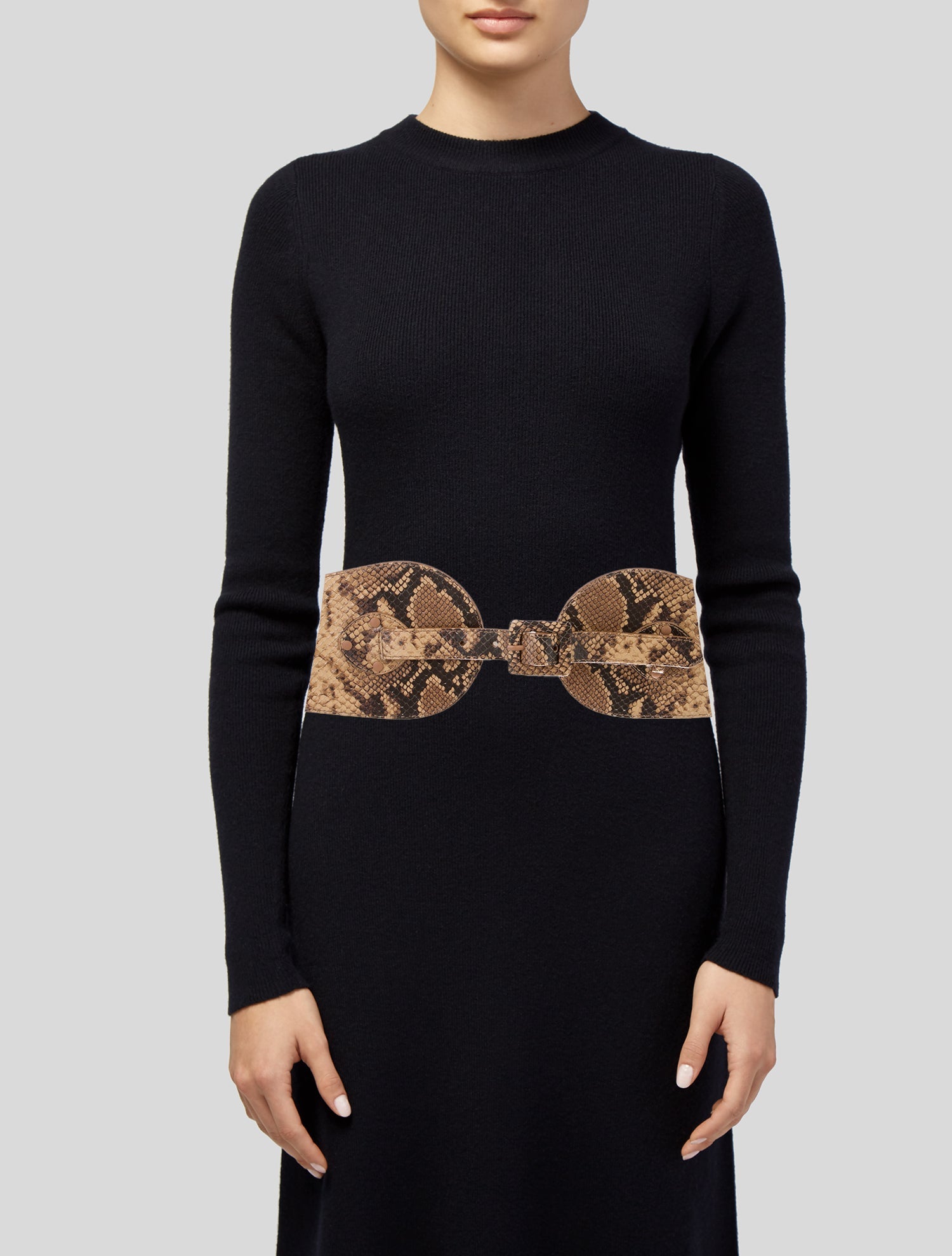 Zimmermann Wide Embossed Leather Waist Belt