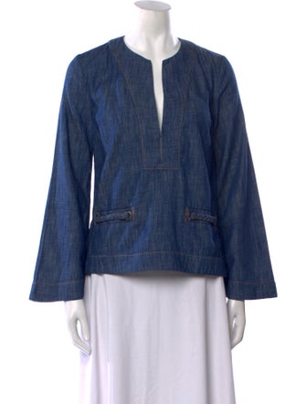 Zimmermann V-Neck Long Sleeve Blouse