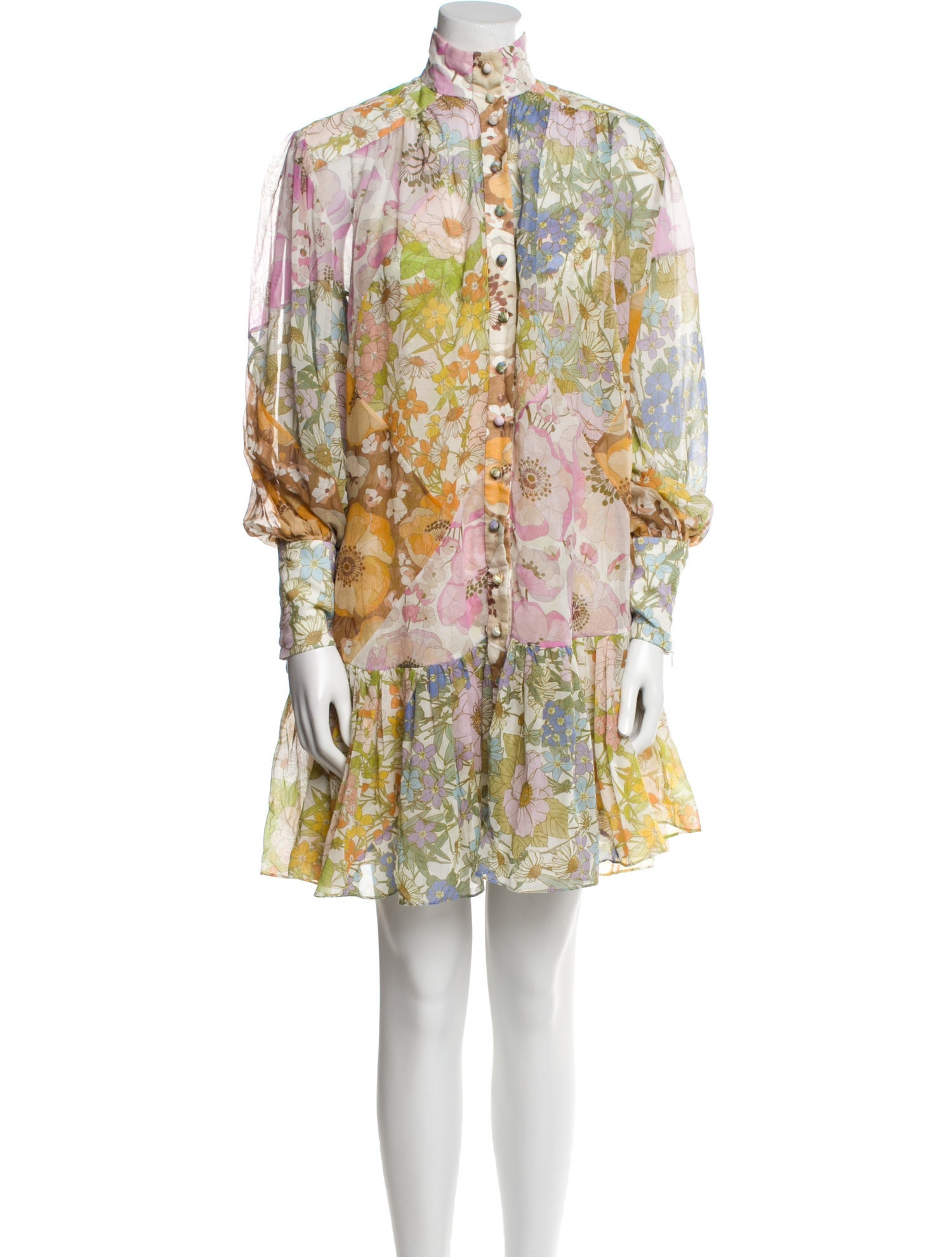 Zimmermann Floral Print Mini Dress