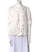 Zimmermann Linen Three-Quarter Sleeve Button-Up Top