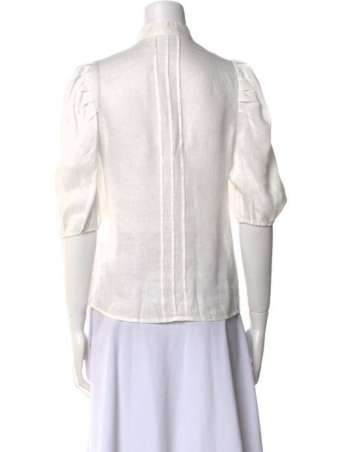 Zimmermann Linen Three-Quarter Sleeve Button-Up Top