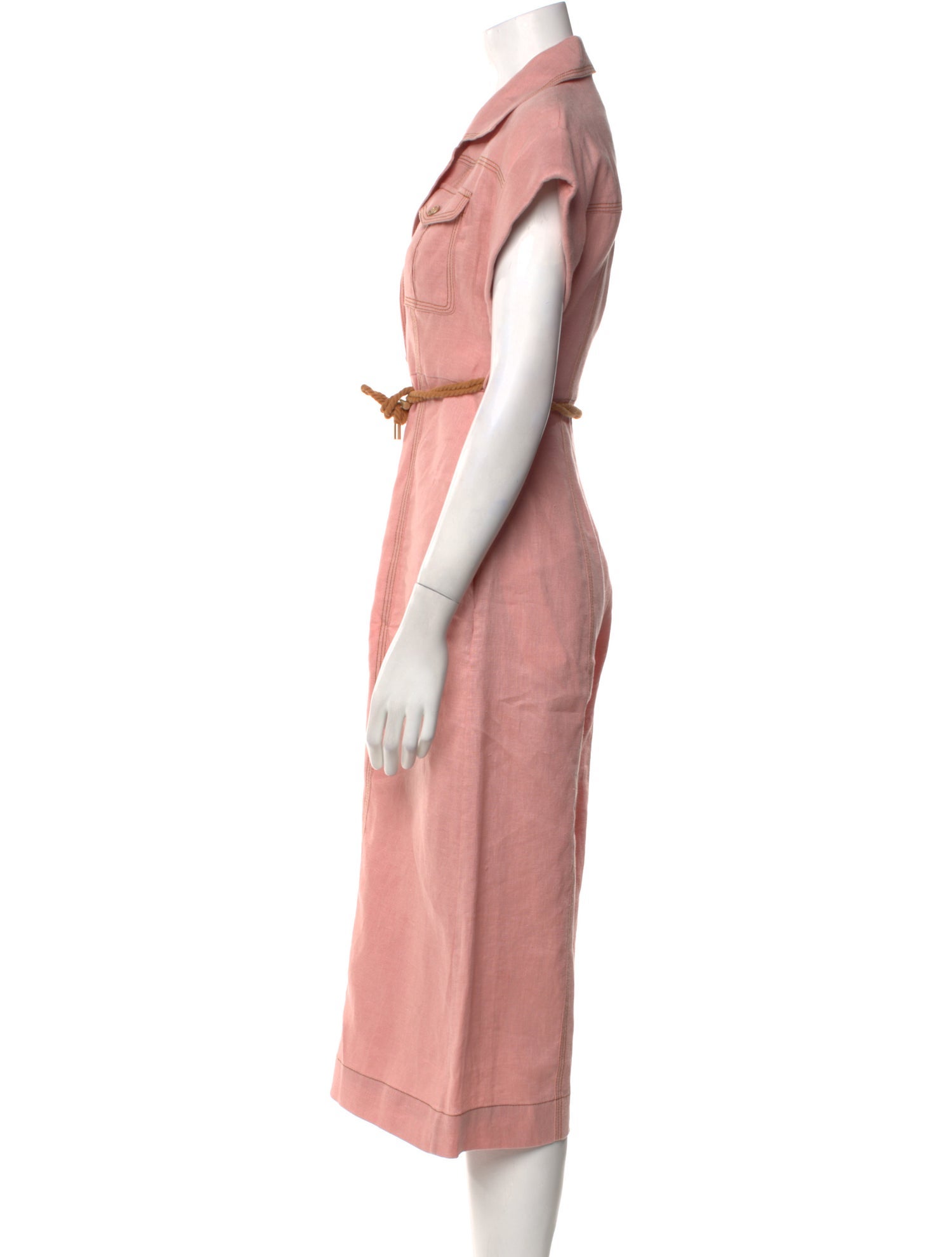 Zimmermann Linen V-Neck Jumpsuit