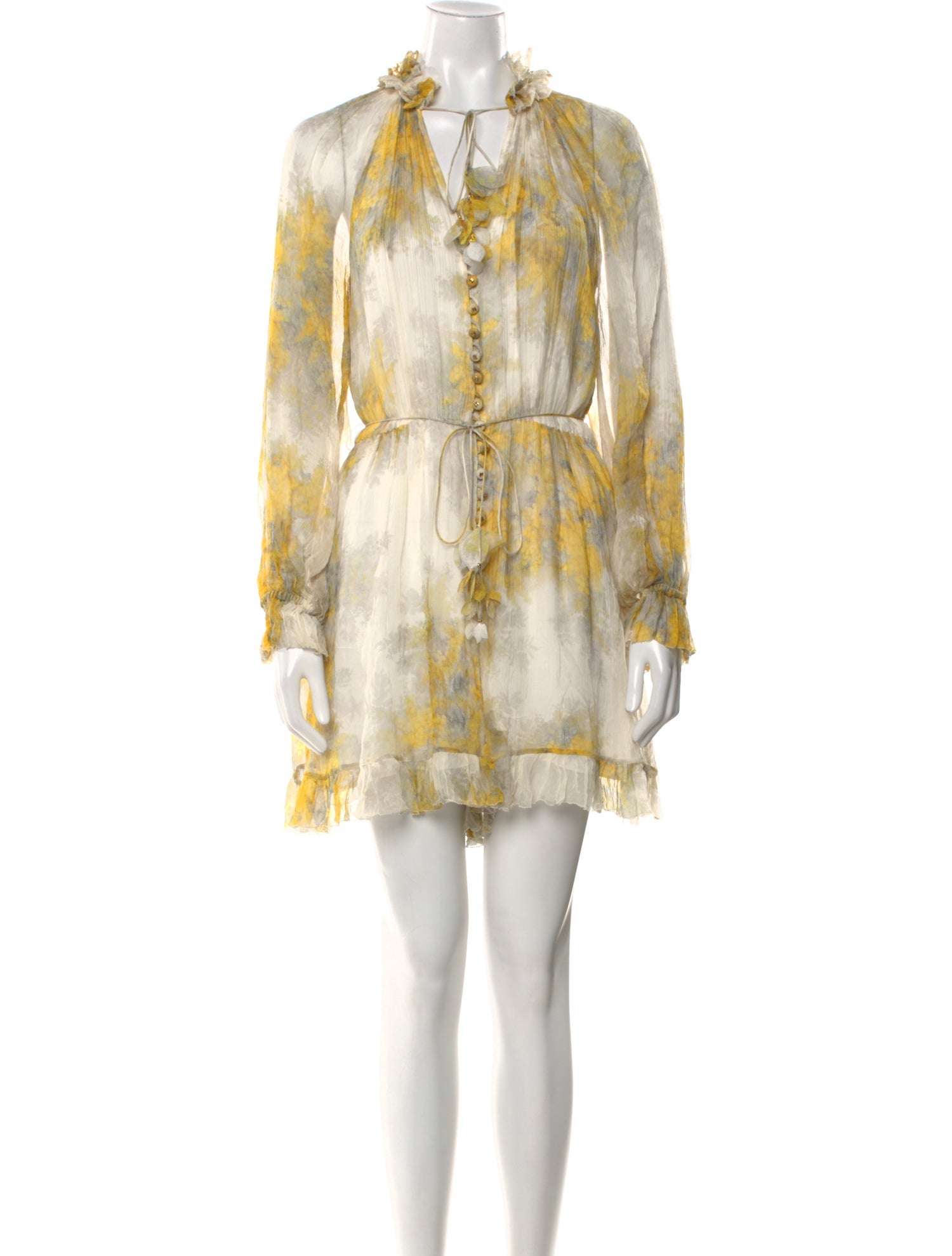 Zimmermann Silk Floral Print Romper