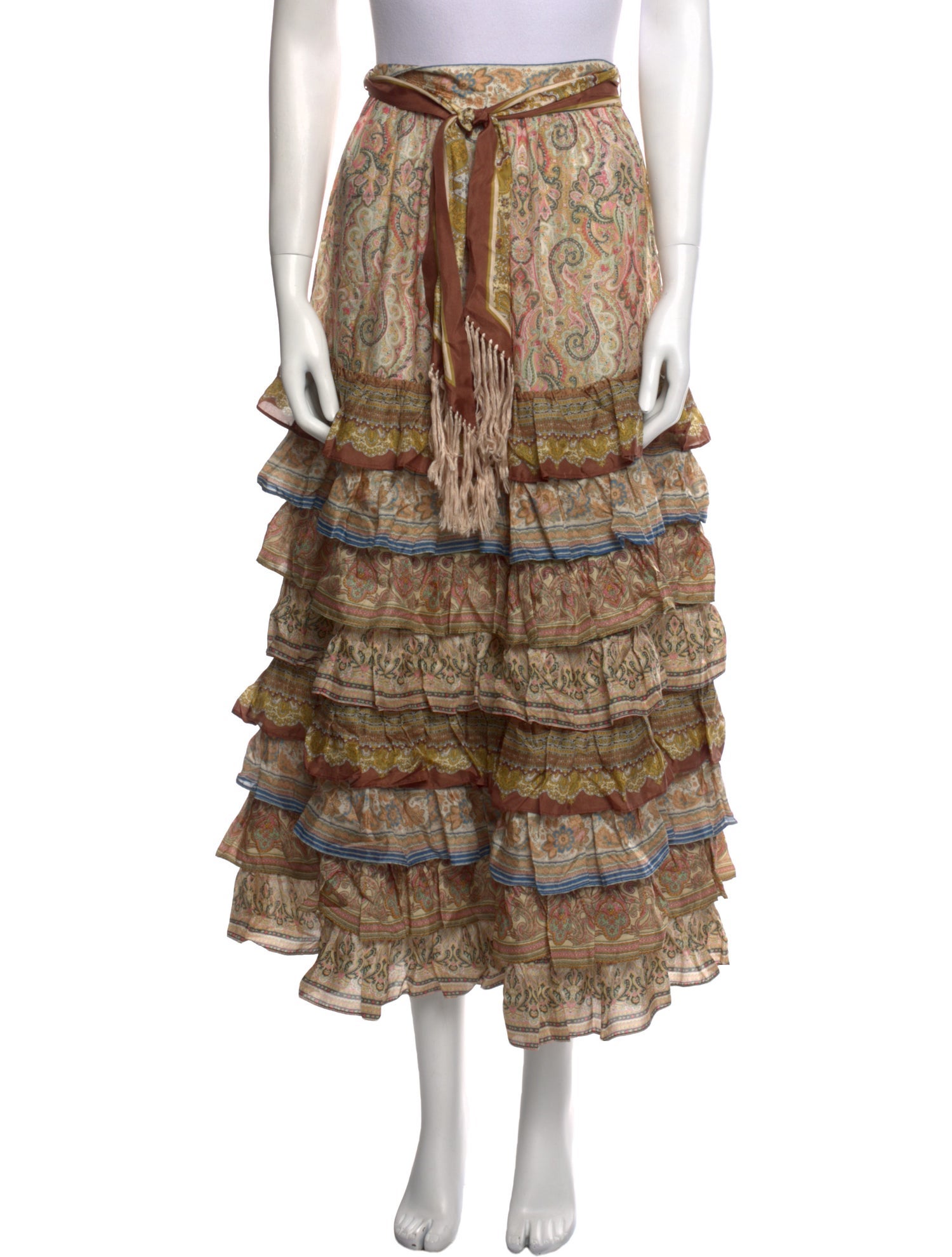 Zimmermann Silk Midi Length Skirt