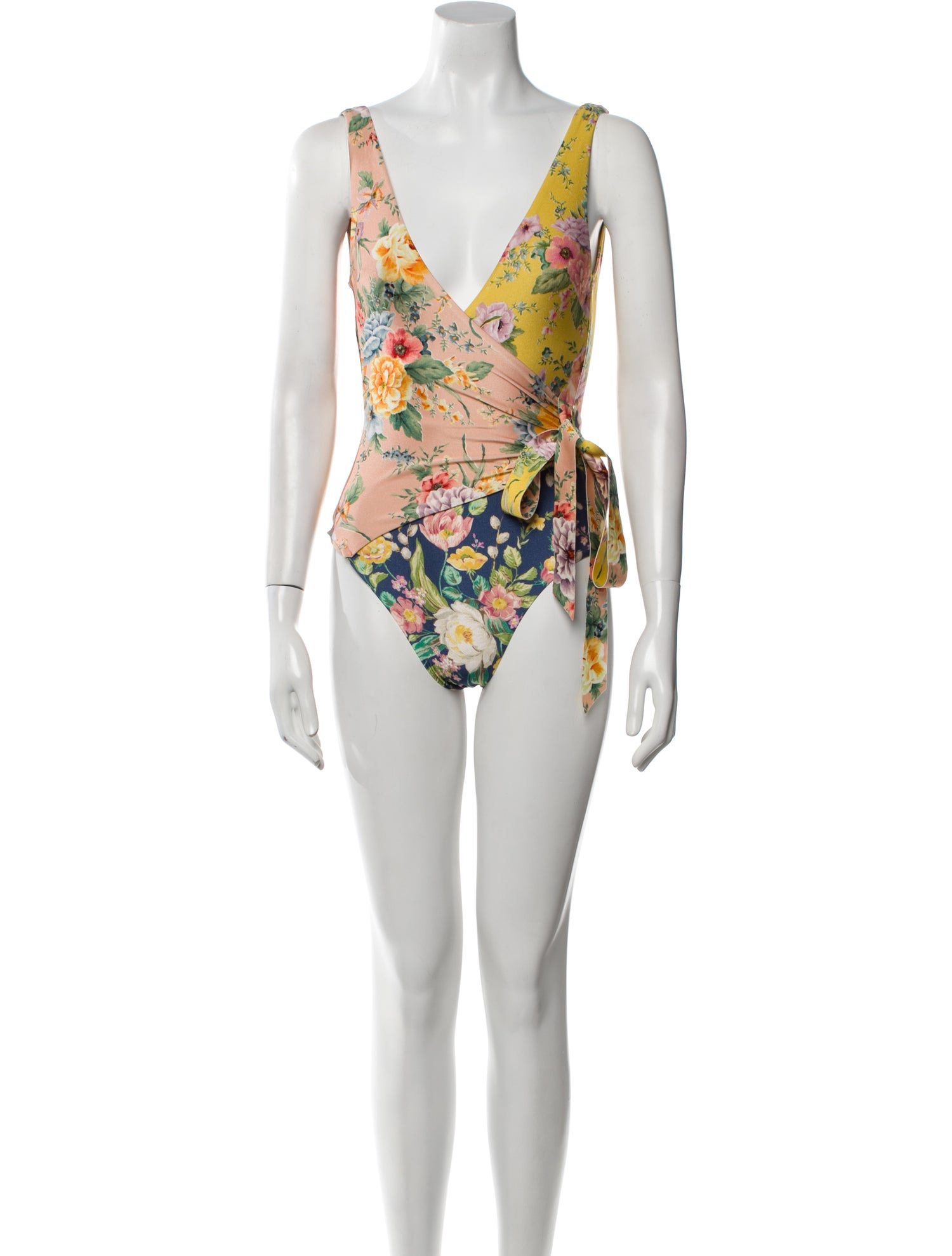 Zimmermann Floral Print Bow Accents One-Piece