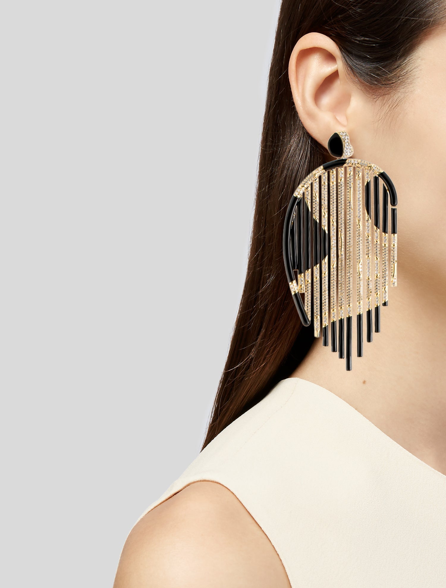 Zimmermann Crystal & Enamel 'Stella' Chandelier Earrings